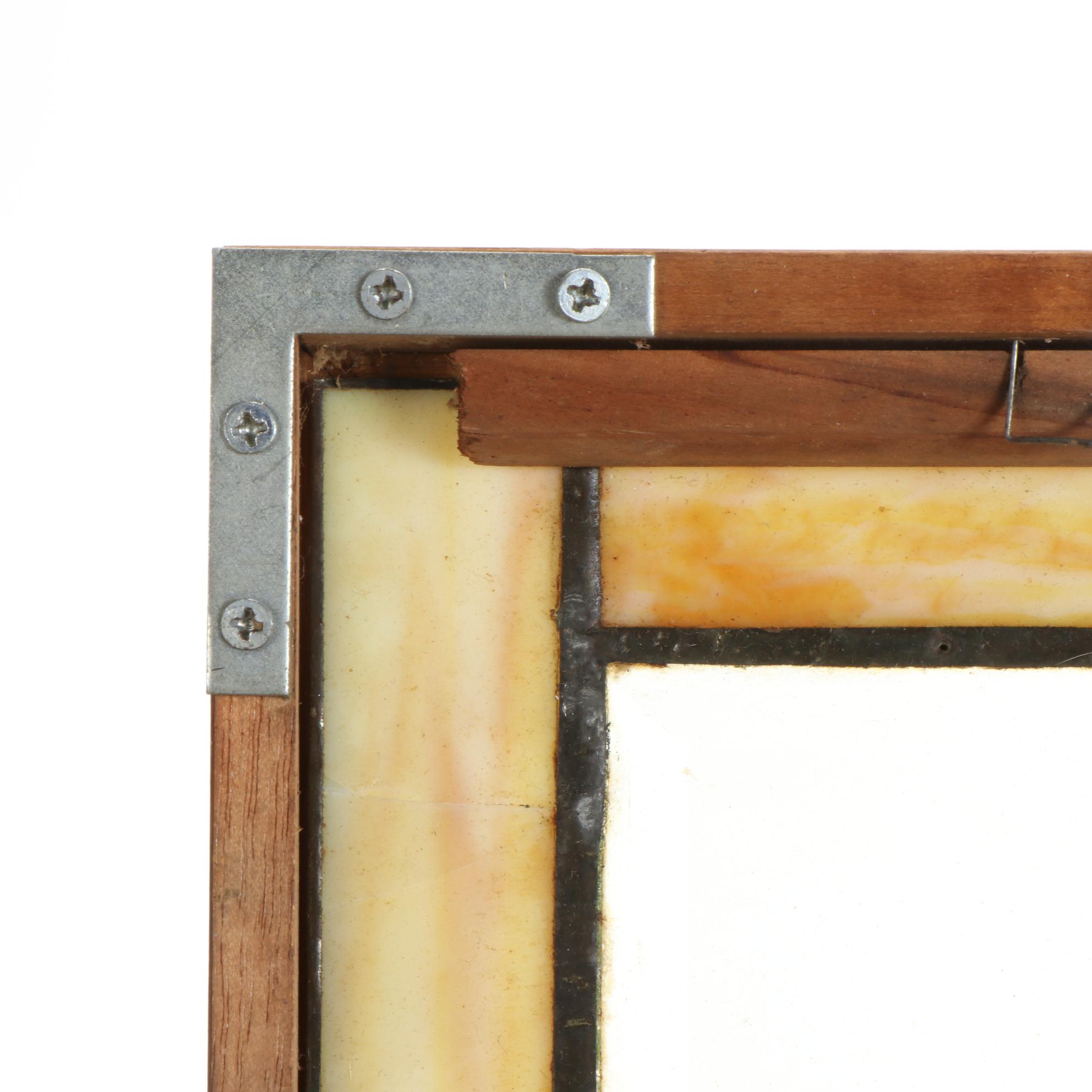 Art Nouveau Style Stained Glass Window Panel