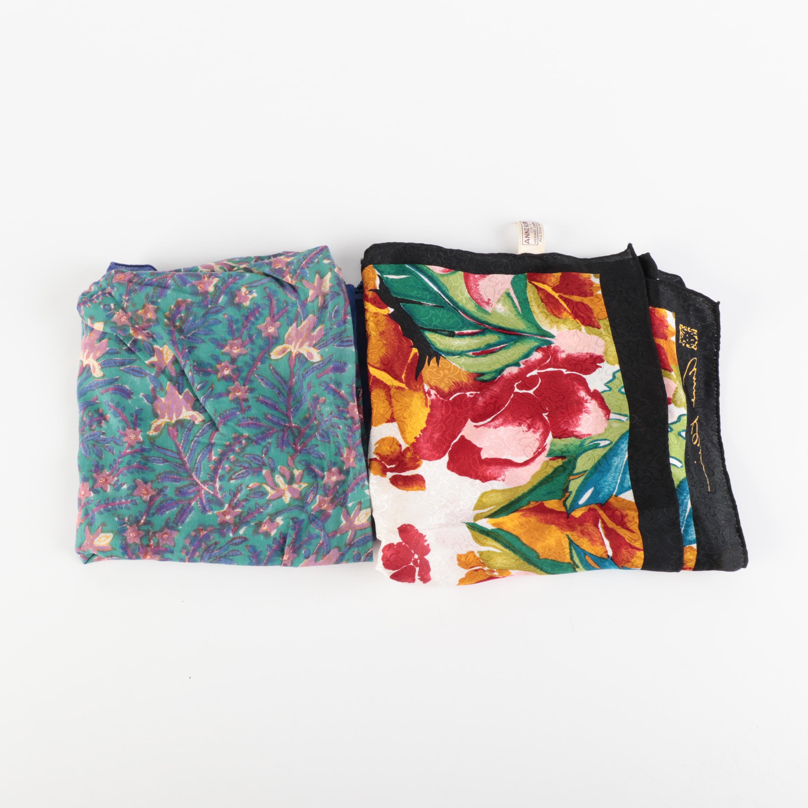 Perry Ellis, Ellen Tracy, Harrods, Jaeger, and Other Silk and Cotton Scarves