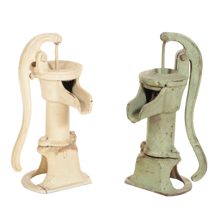 Pair of Cast Iron Humphryes MFG Co. Well Water Hand Pumps