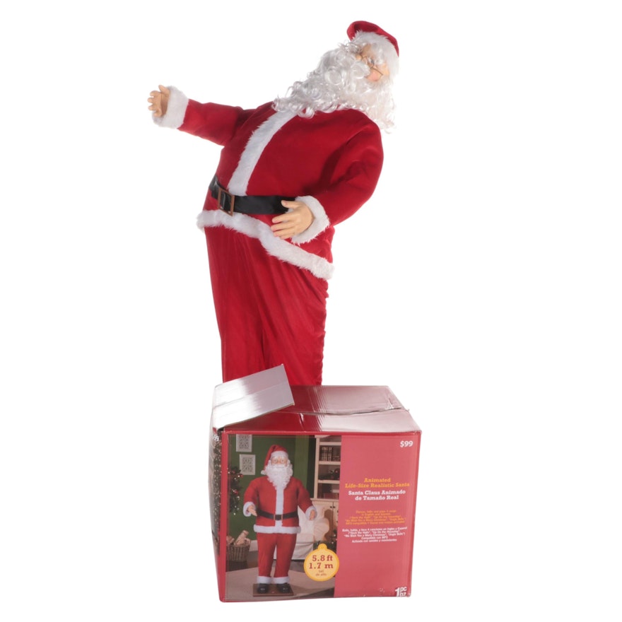 Holiday Time Life Size Santa Christmas Decor