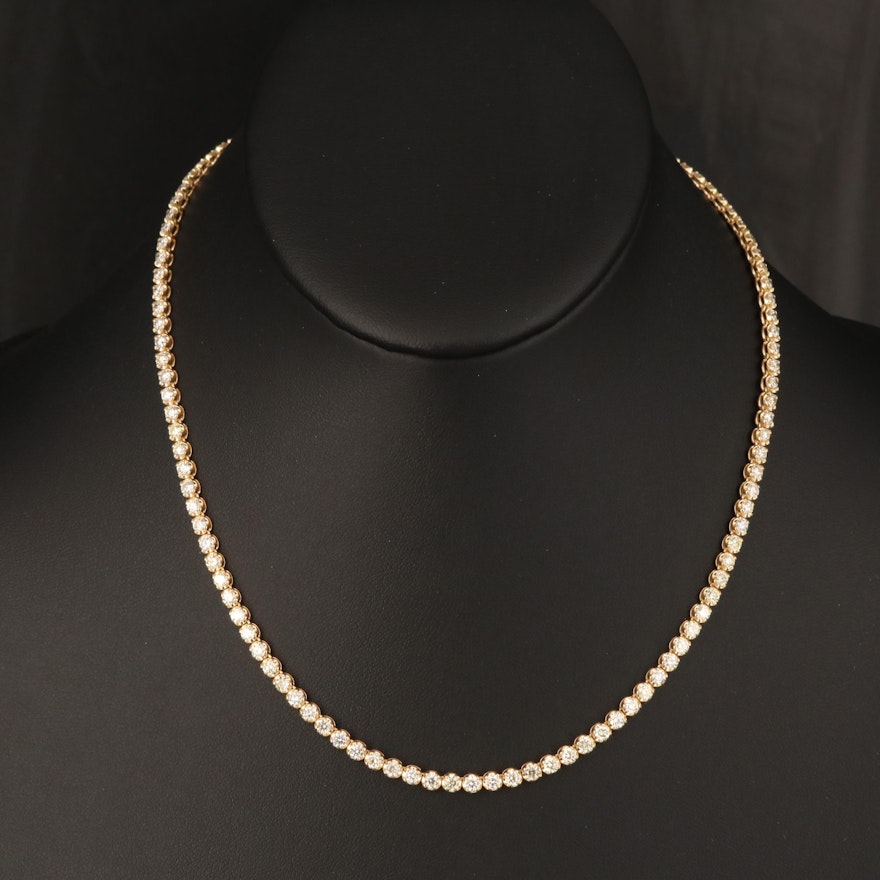 18K 7.50 CTW Yellow Diamond Rivière Necklace