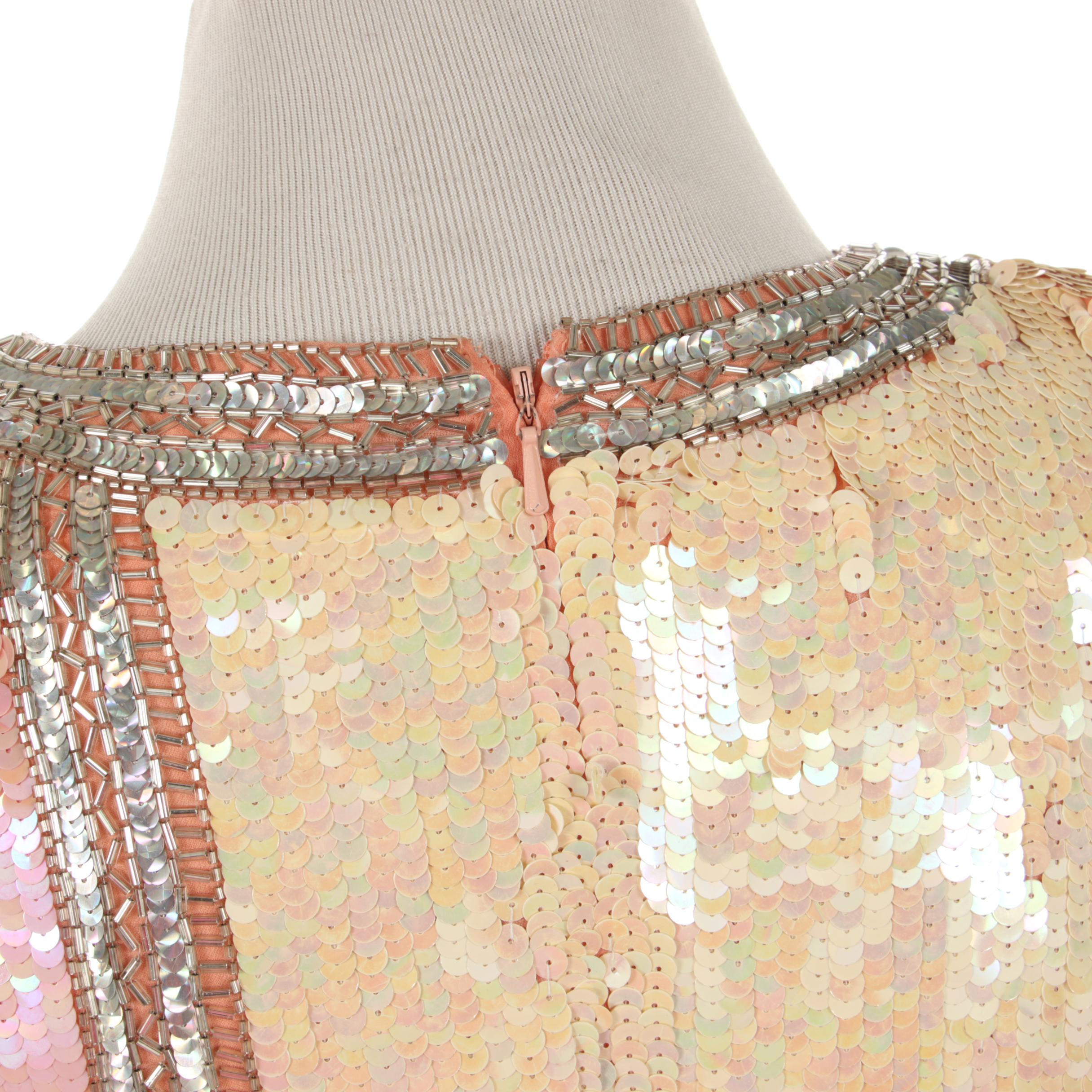 Black Tie by Oleg Cassini Sequin Cocktail Dress and Swee Lo Beaded Silk Skirt