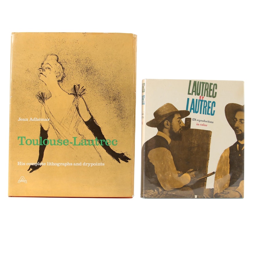 Toulouse-Lautrec Art Books Featuring "Lautrec by Lautrec," Mid-20th Century