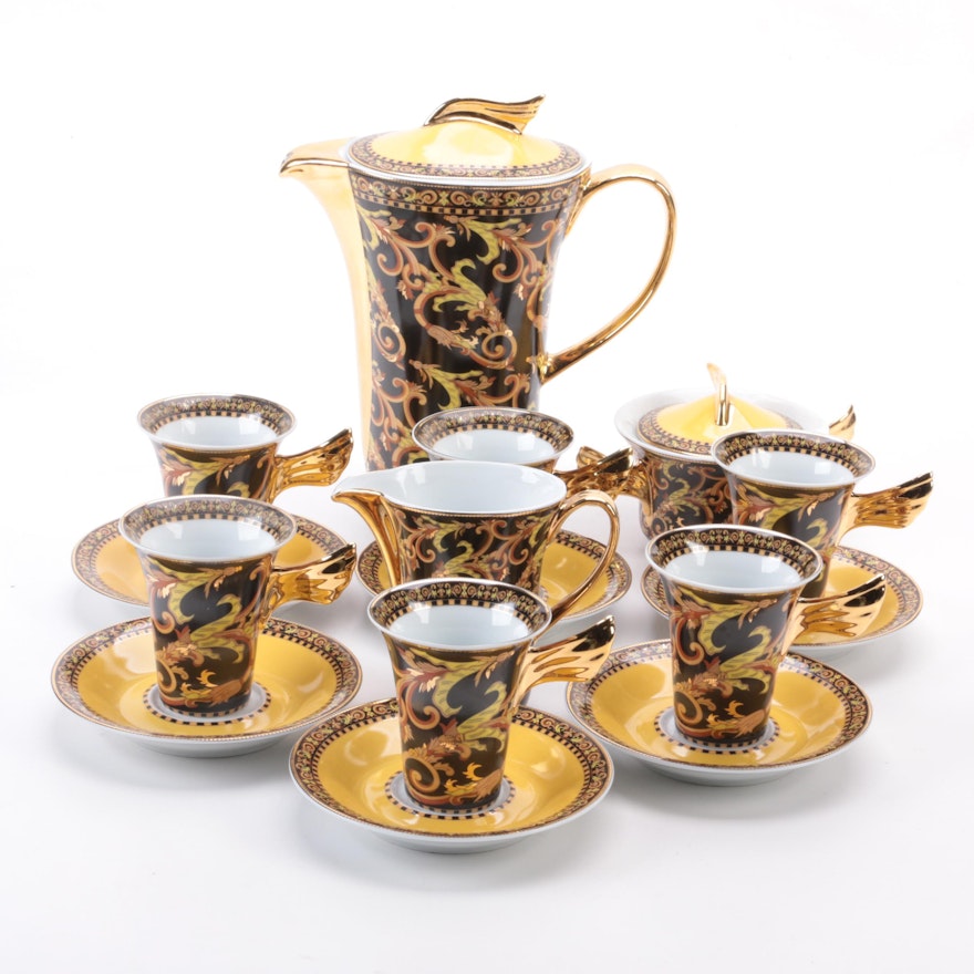 Rosenthal for Versace "Barocco" Porcelain Coffee Set