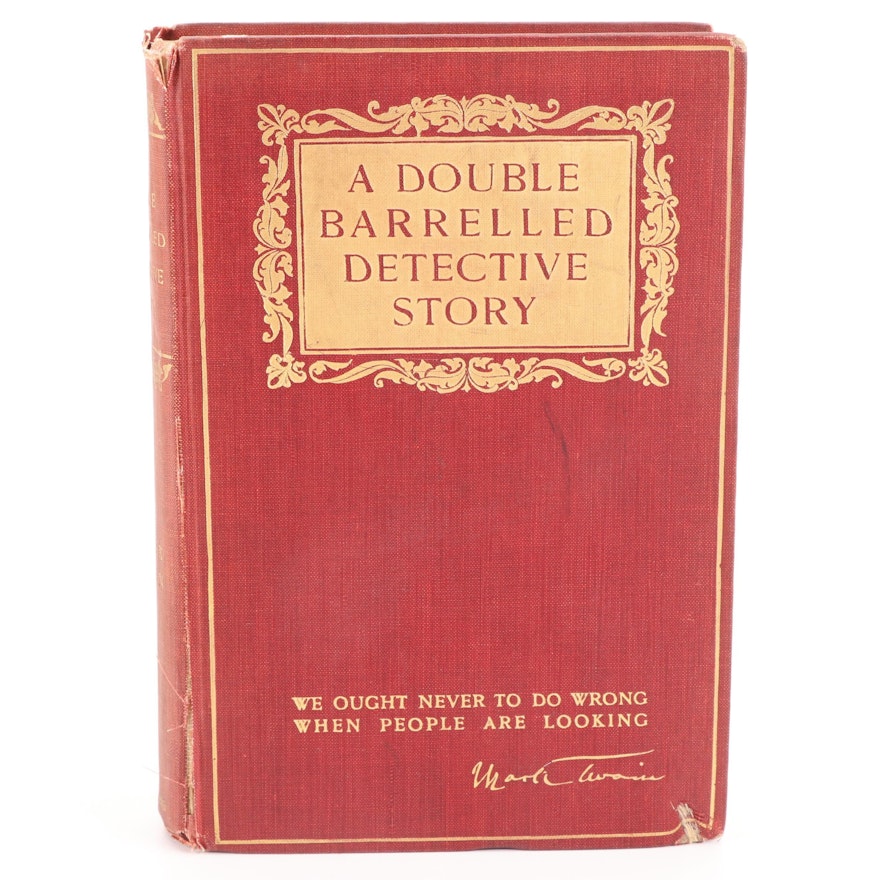 First Edition "A Double Barrelled Detective Story" by Mark Twain, 1902
