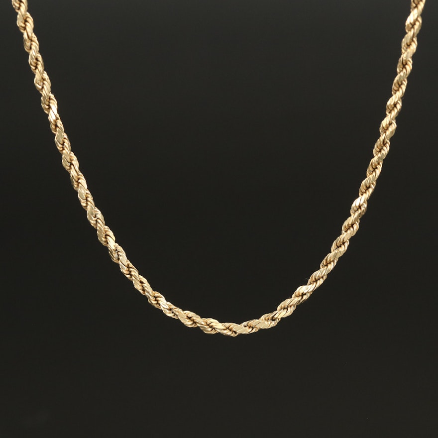 14K Braided Chain Necklace