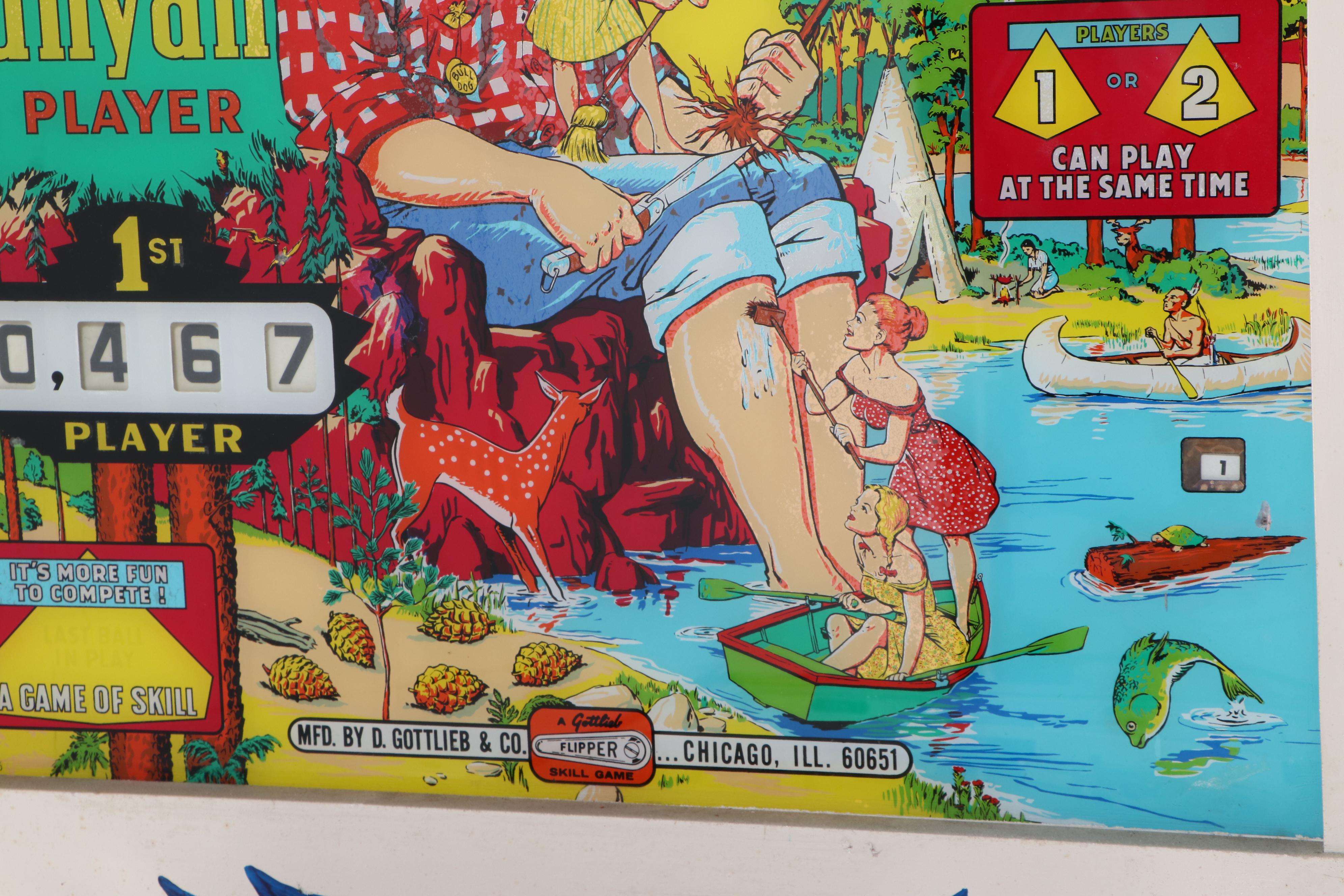 D. Gottlieb & Co. "Paul Bunyan" Pinball Machine, Mid to Late 20th Century