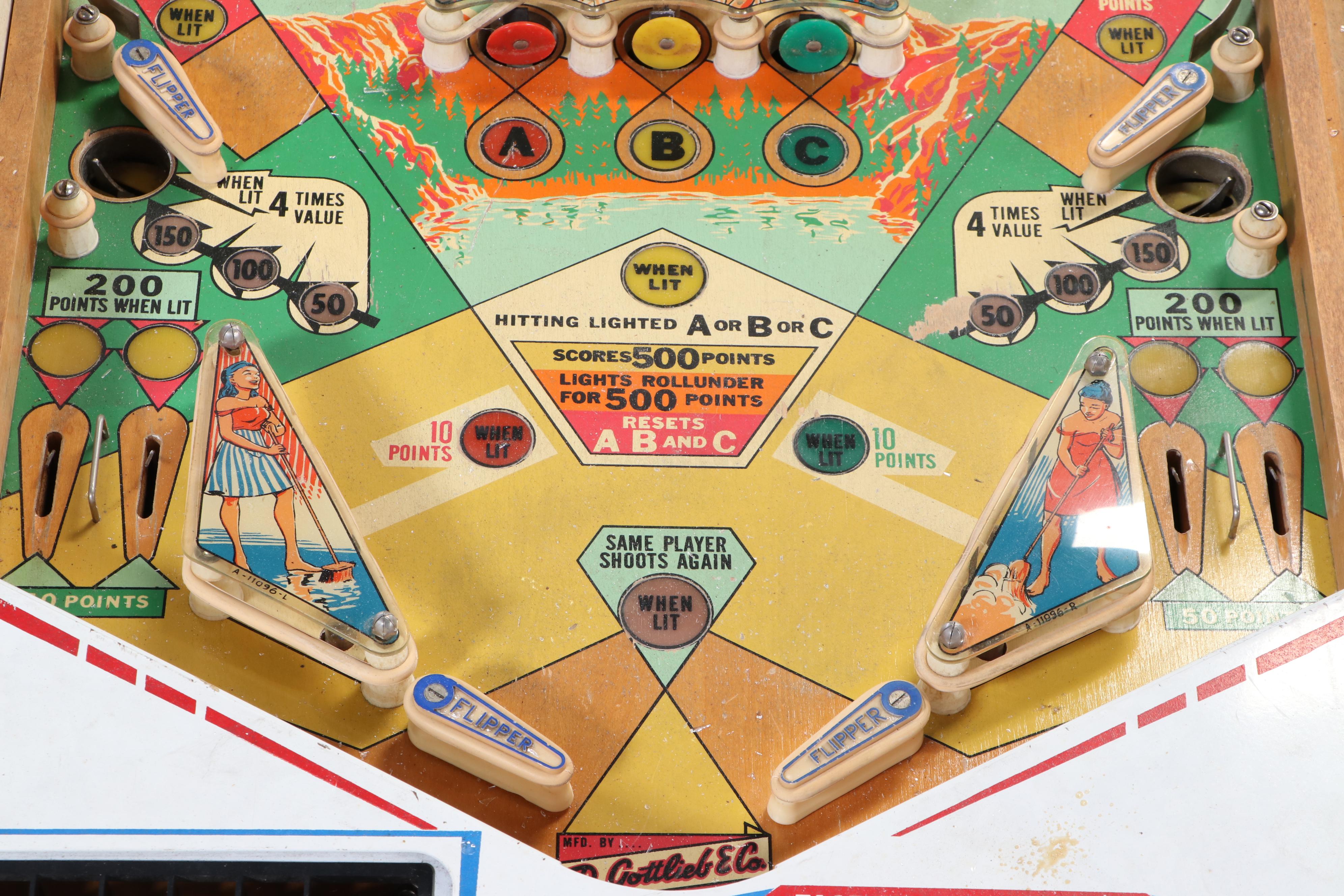 D. Gottlieb & Co. "Paul Bunyan" Pinball Machine, Mid to Late 20th Century