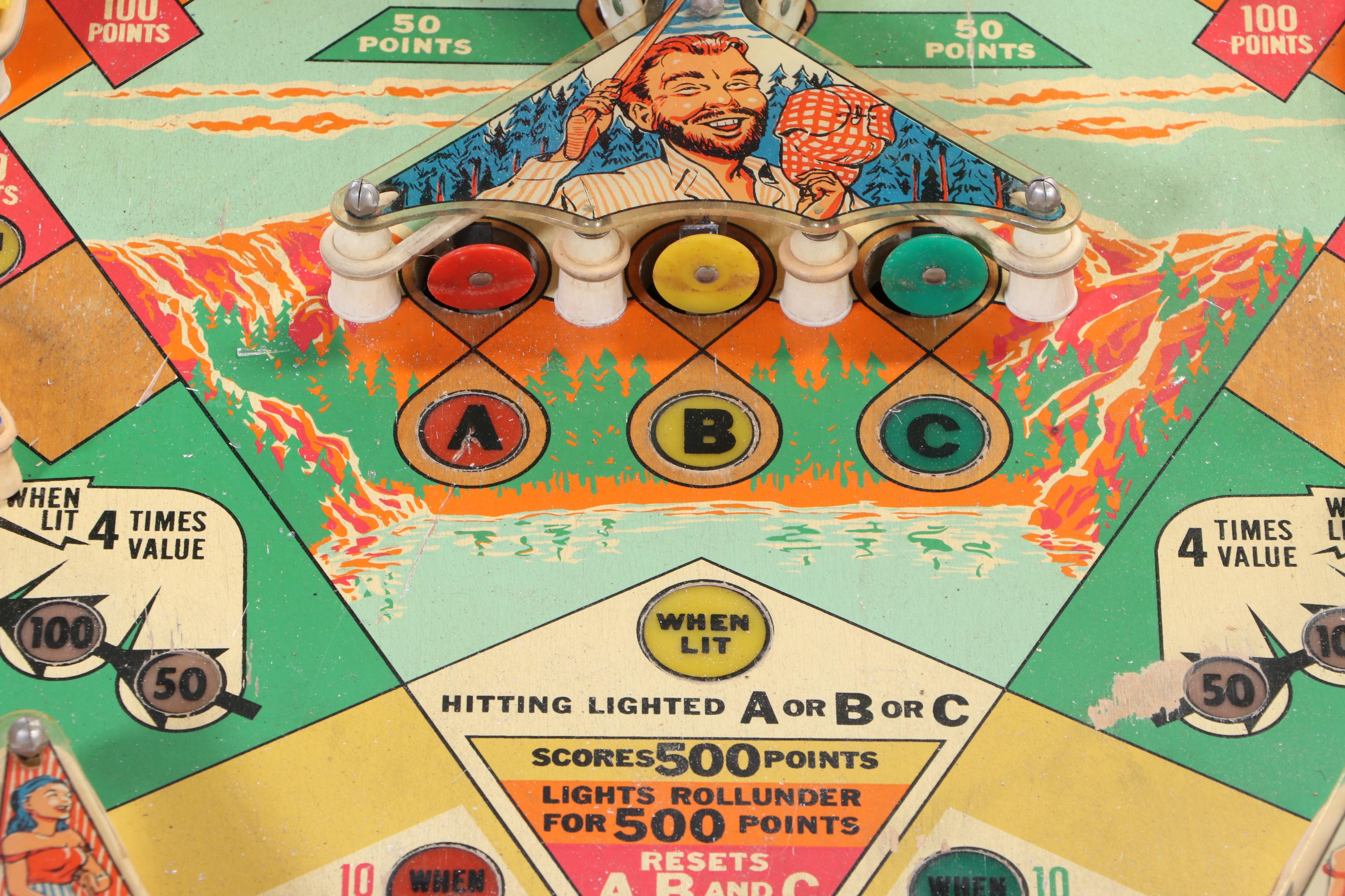 D. Gottlieb & Co. "Paul Bunyan" Pinball Machine, Mid to Late 20th Century