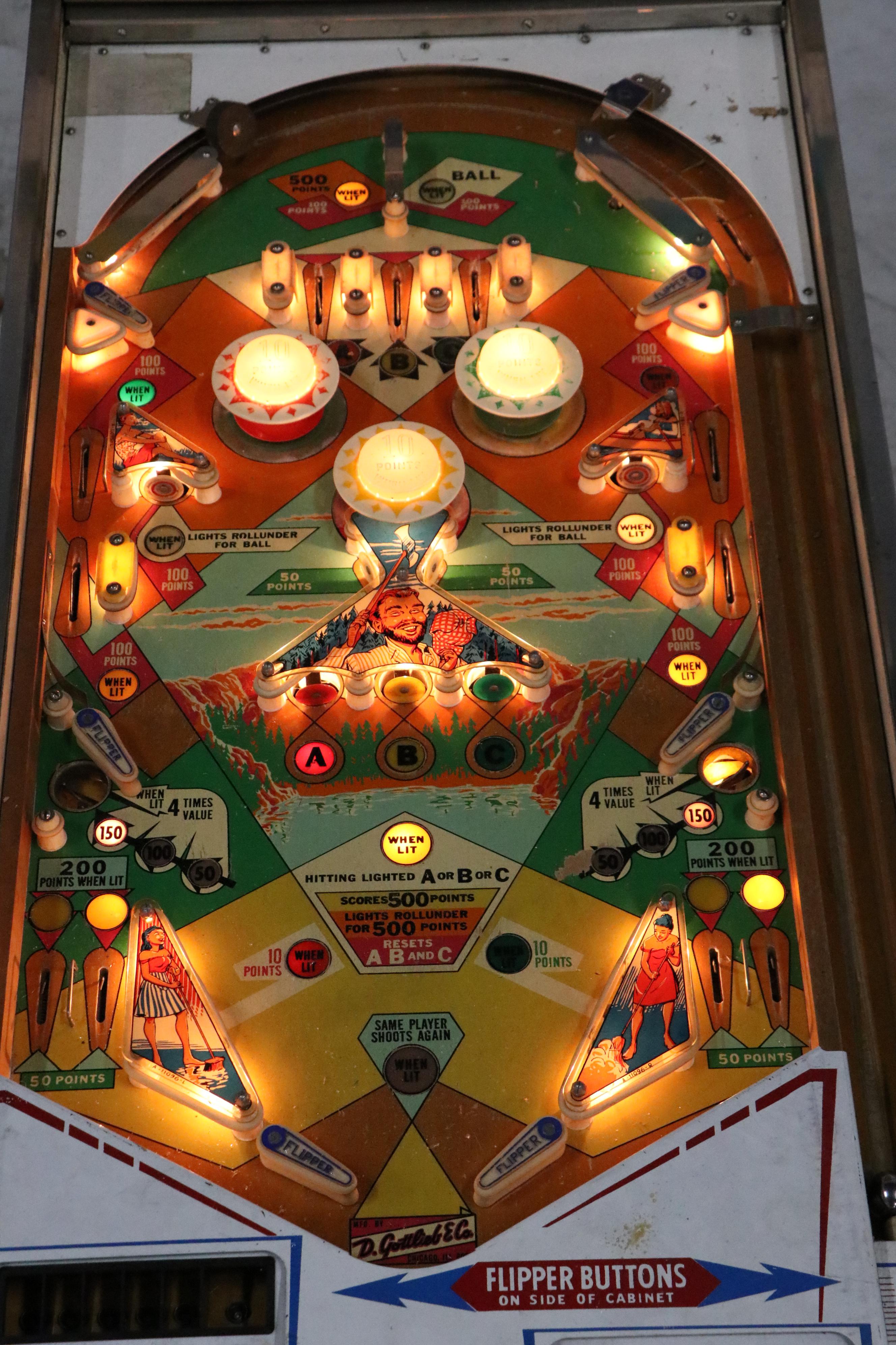 D. Gottlieb & Co. "Paul Bunyan" Pinball Machine, Mid to Late 20th Century