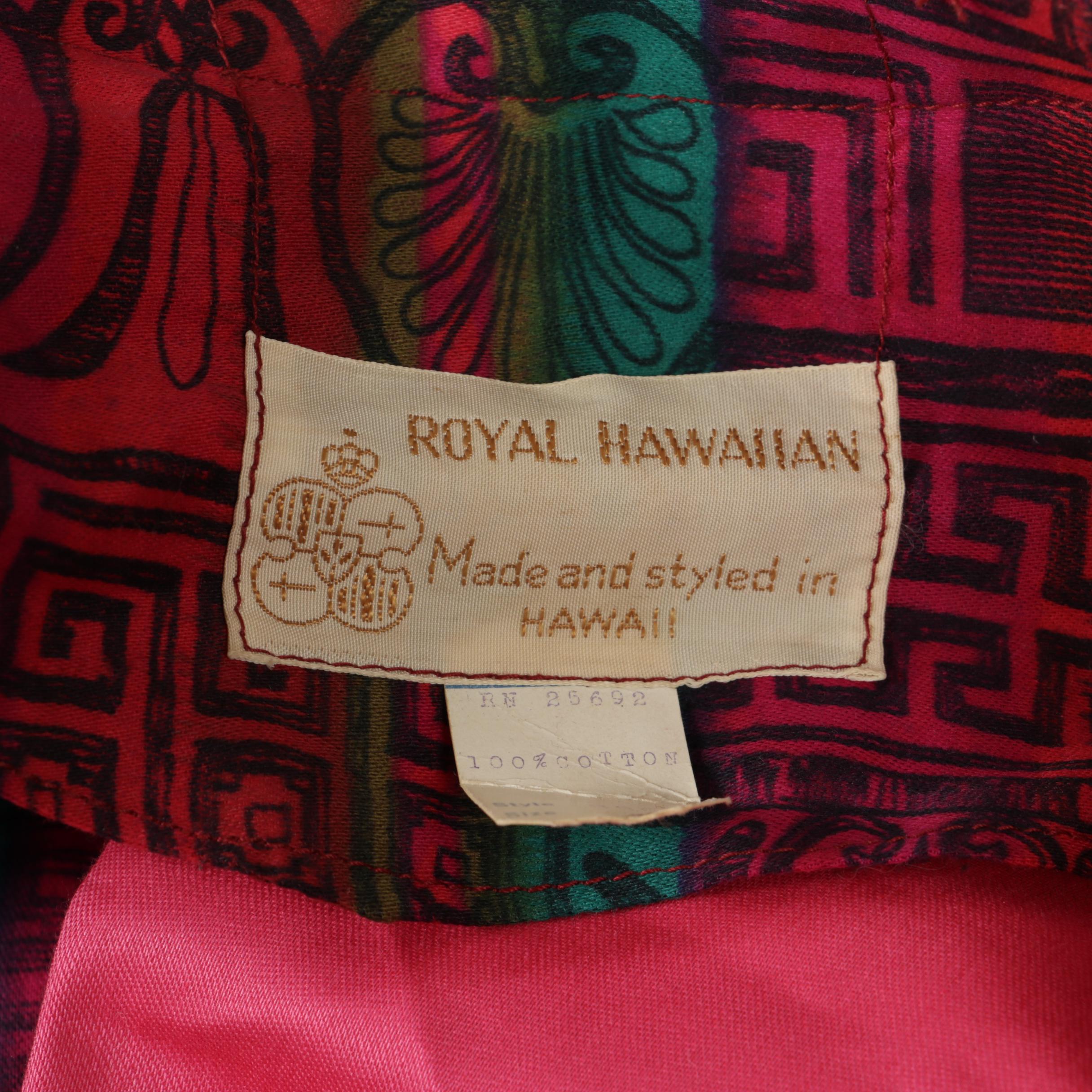 Pat Richards Tunic with Pants in Black and Royal Hawaiian Dress