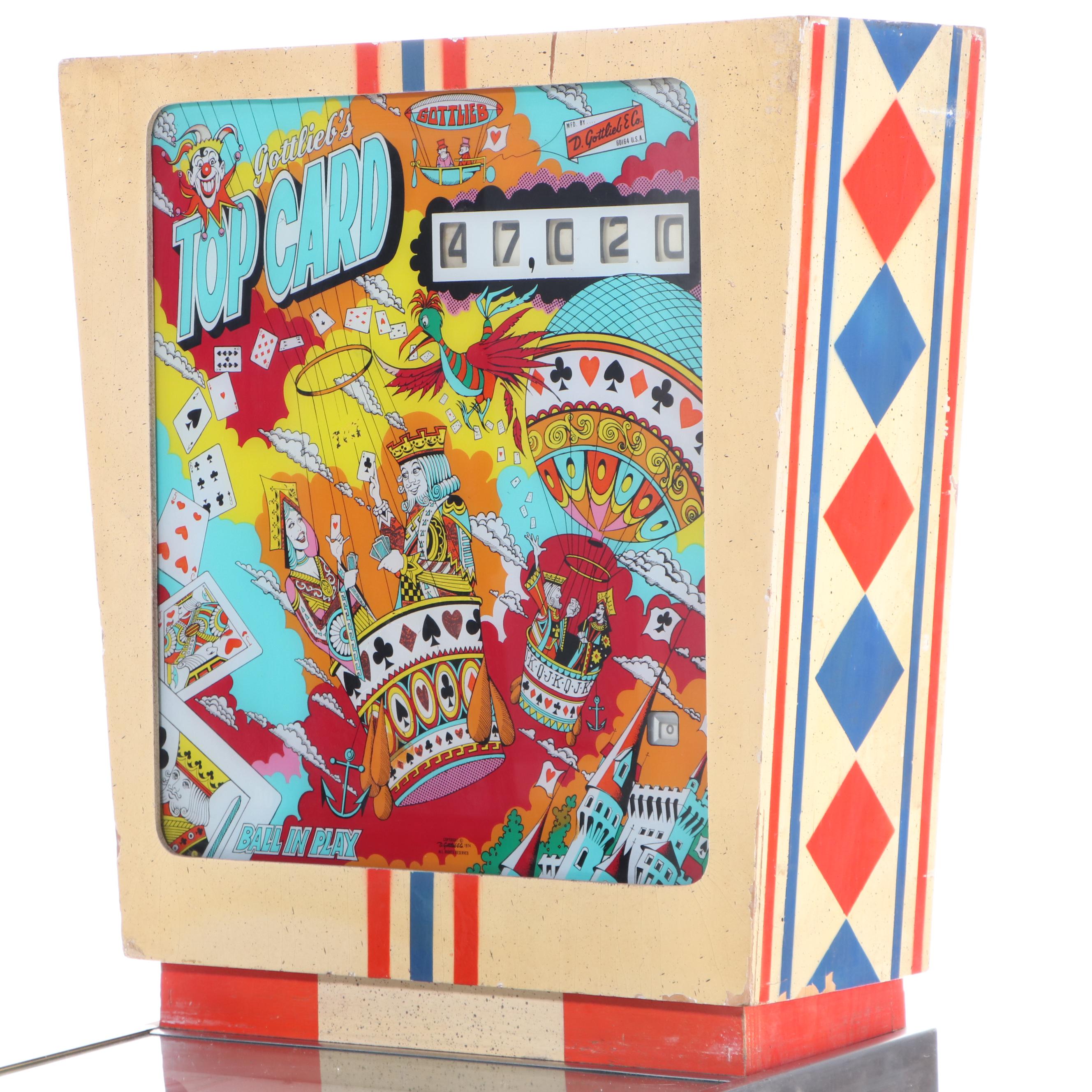D. Gottlieb & Co. "Top Card" Pinball Machine, 1974