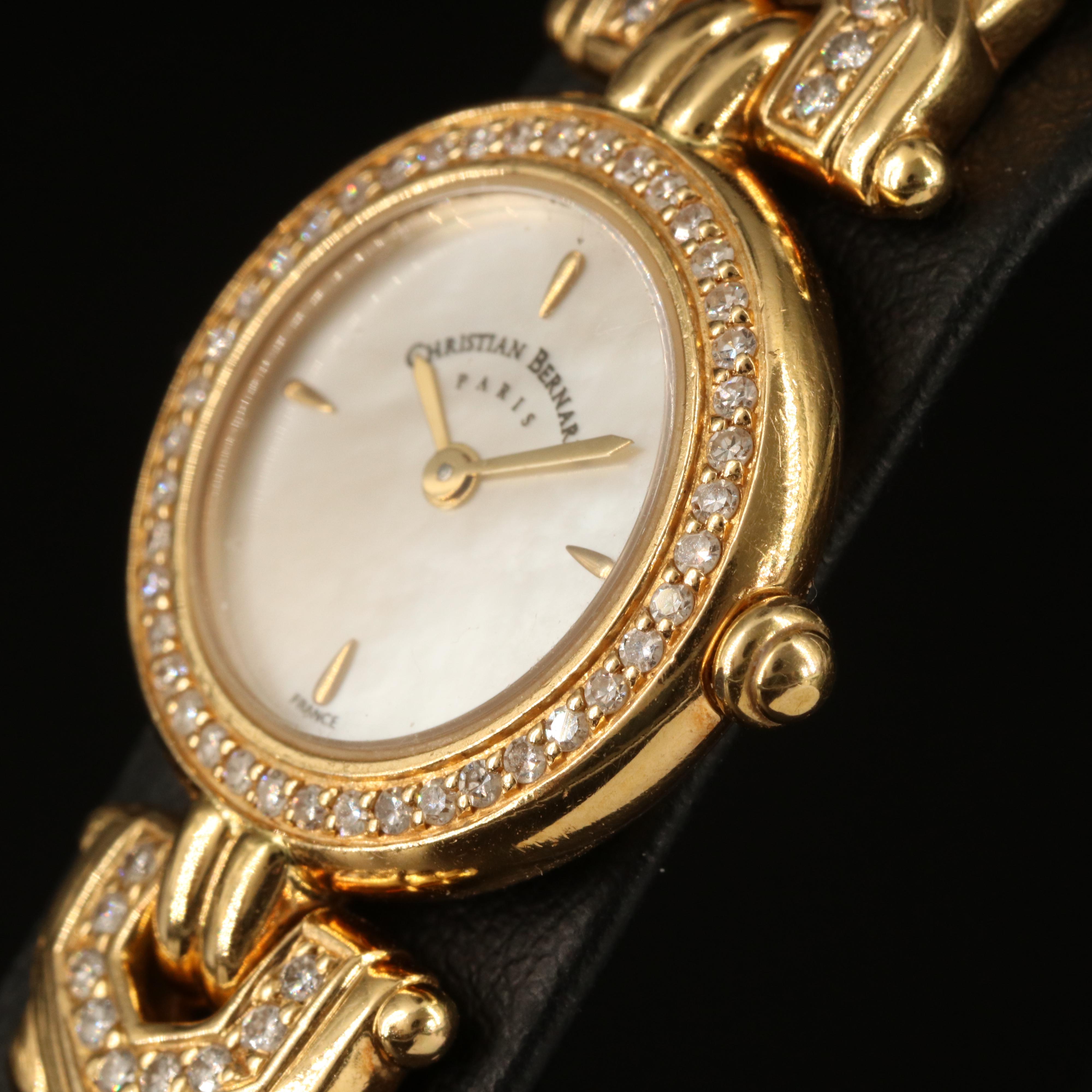 Christian Bernard 18K Diamond Quartz Watch