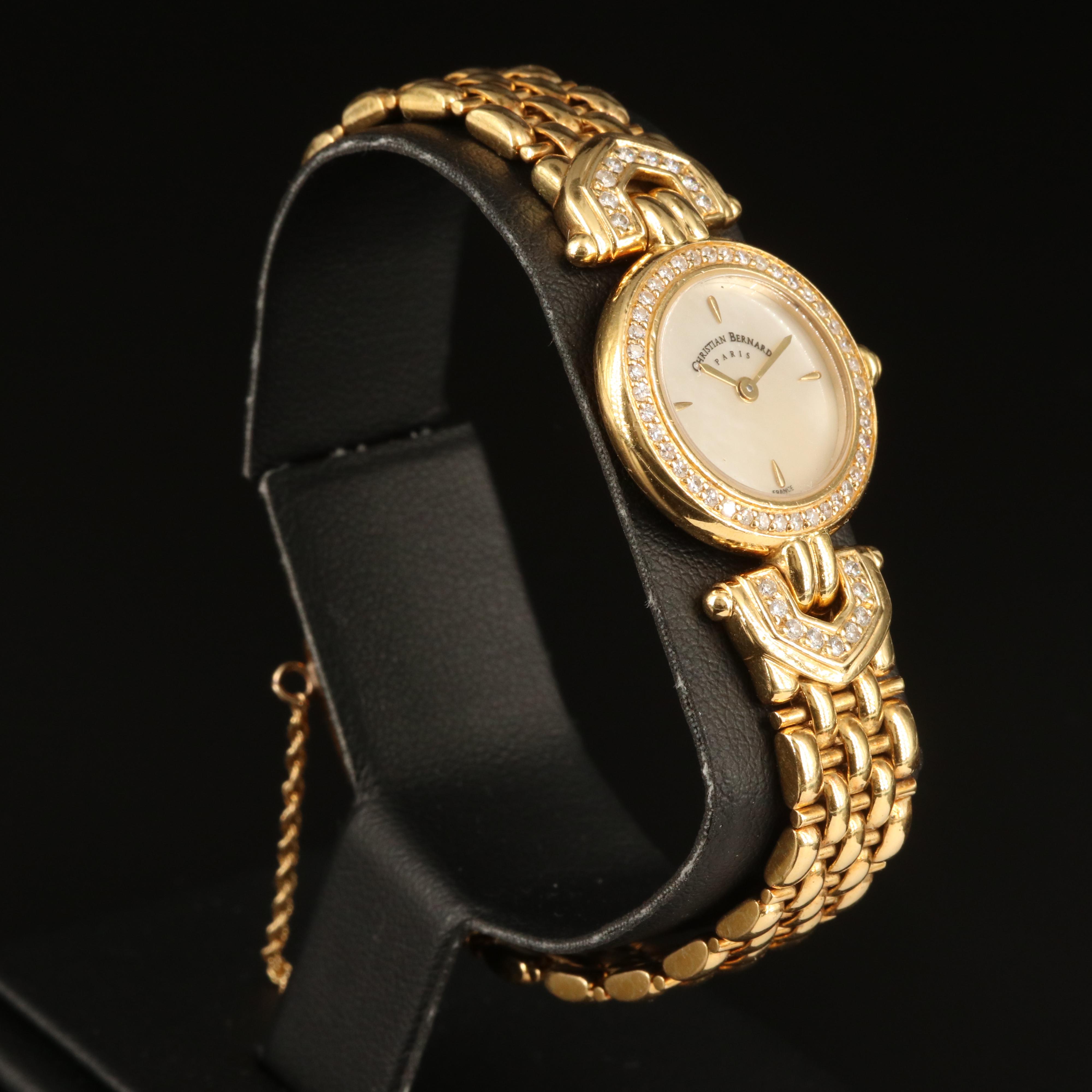 Christian Bernard 18K Diamond Quartz Watch