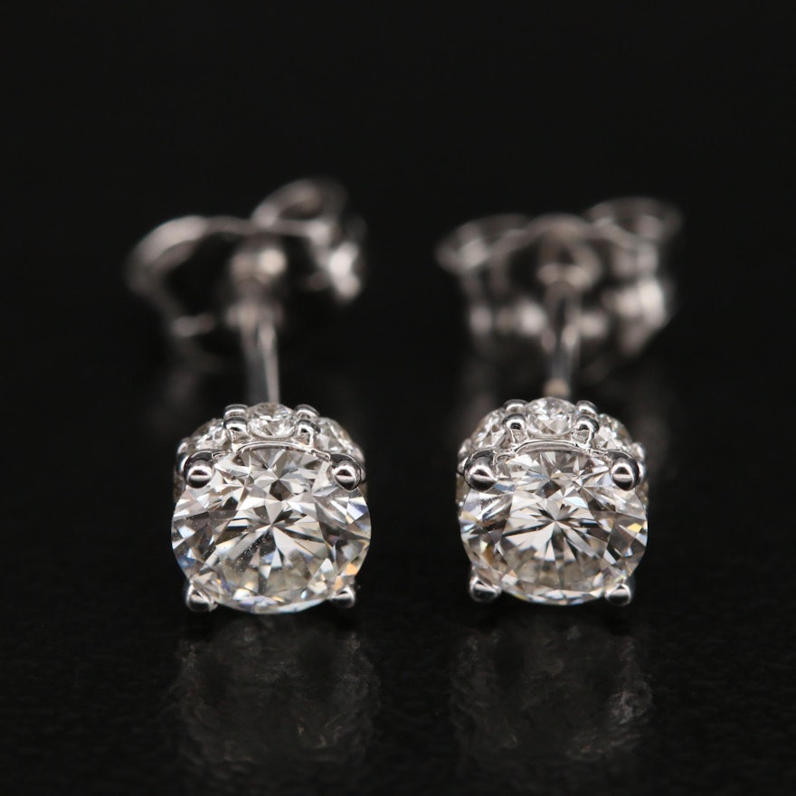 14K 1.06 CTW Diamond Stud Earrings