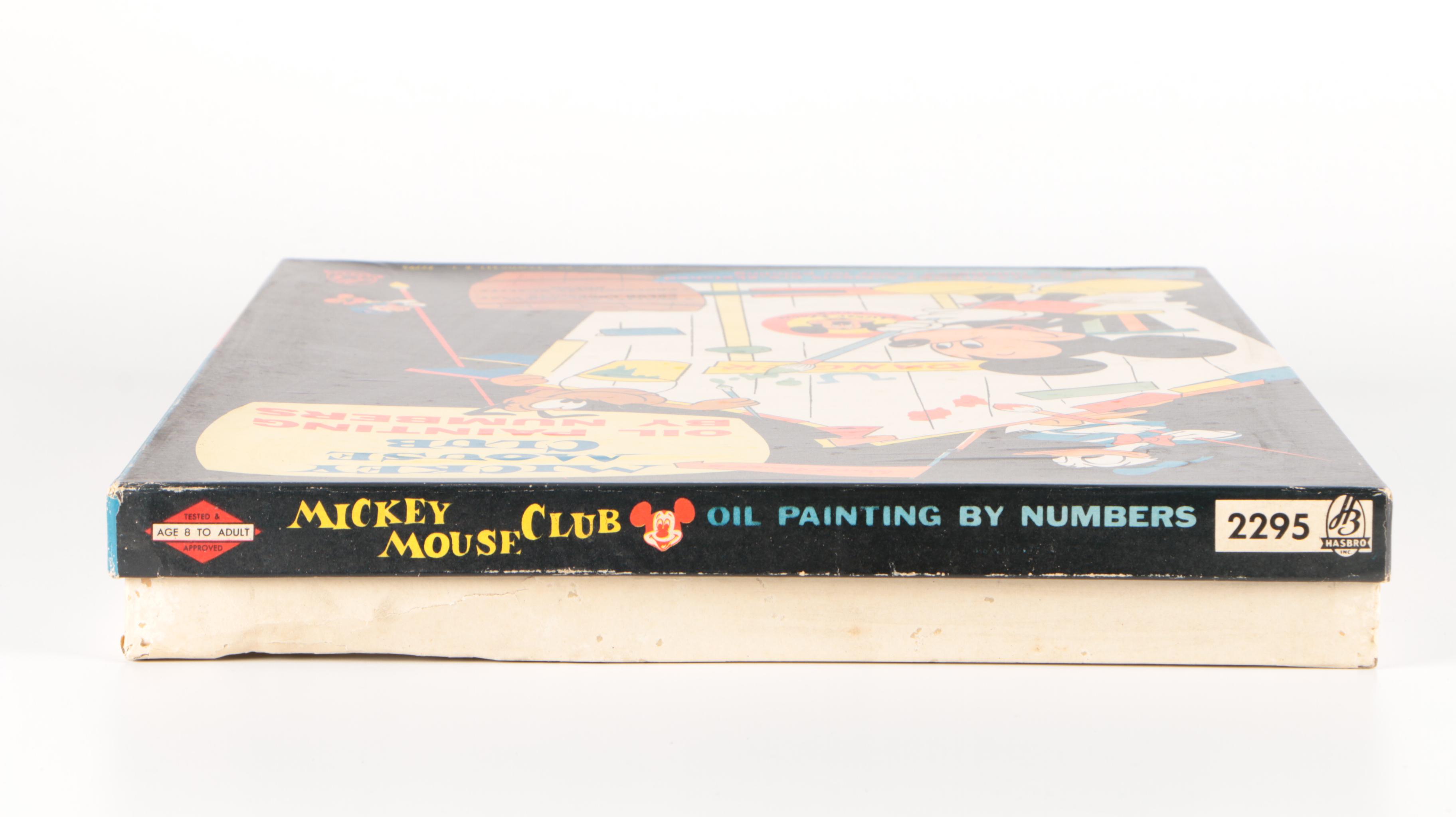 Mickey Mouse Club Oil Painting by Numbers Kit, 1960s
