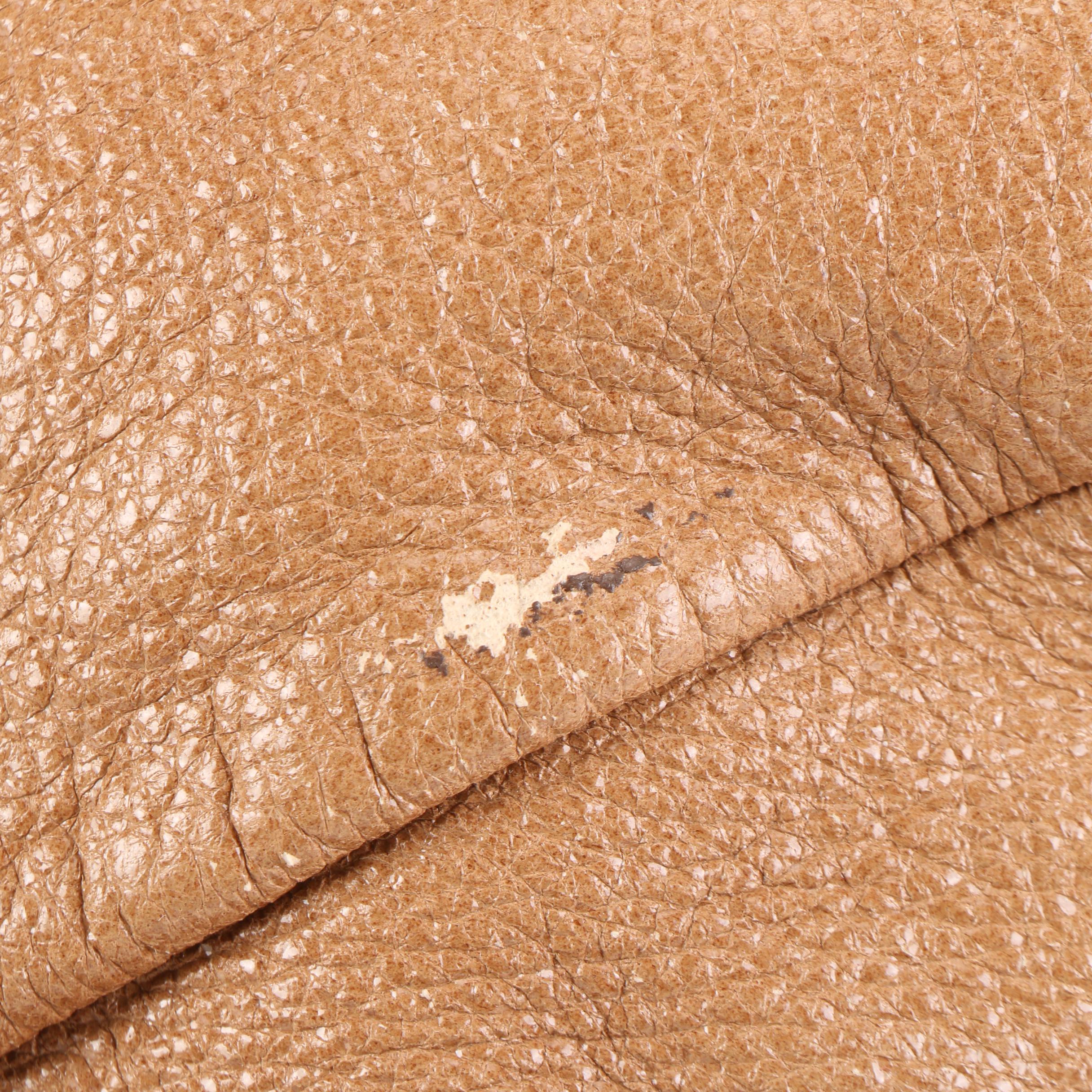 Prada Handbag in Dark Camel Cervo Lux with Detachable Shoulder Strap