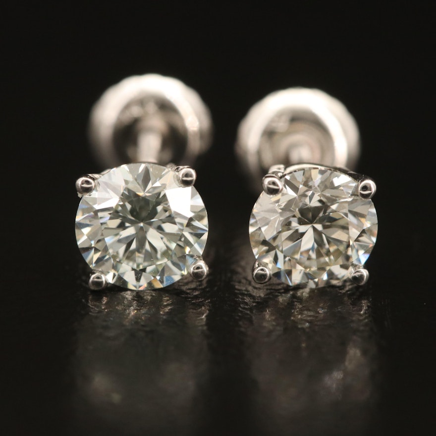 14K 1.40 CTW Diamond Stud Earrings