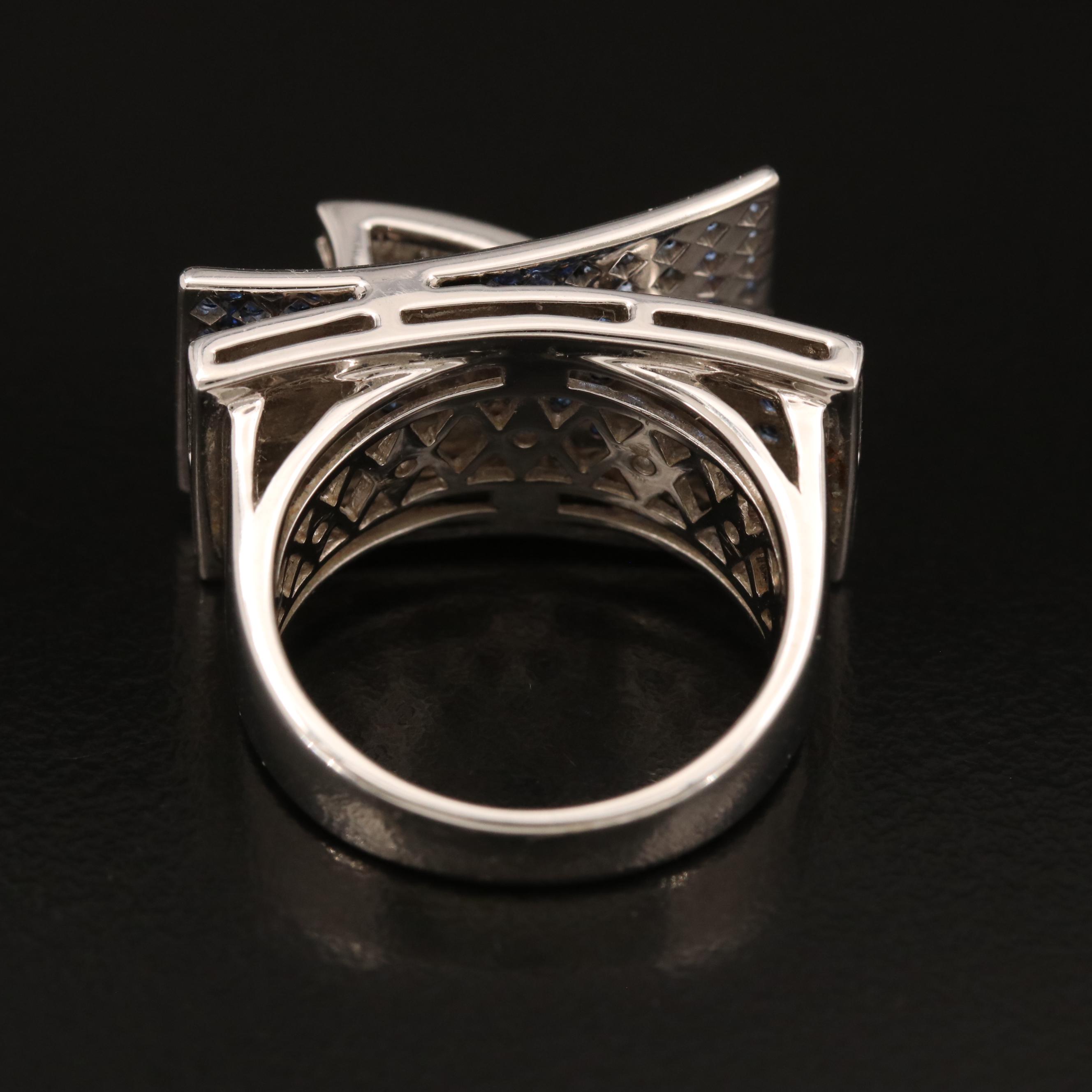 18K 0.33 CTW Diamond Architectural Ring