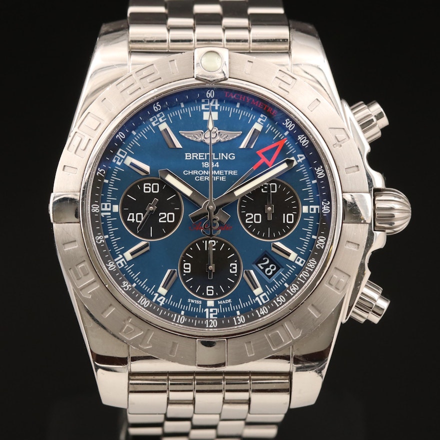 Breitling Chronomat 44 GMT Stainless Steel Automatic Wristwatch