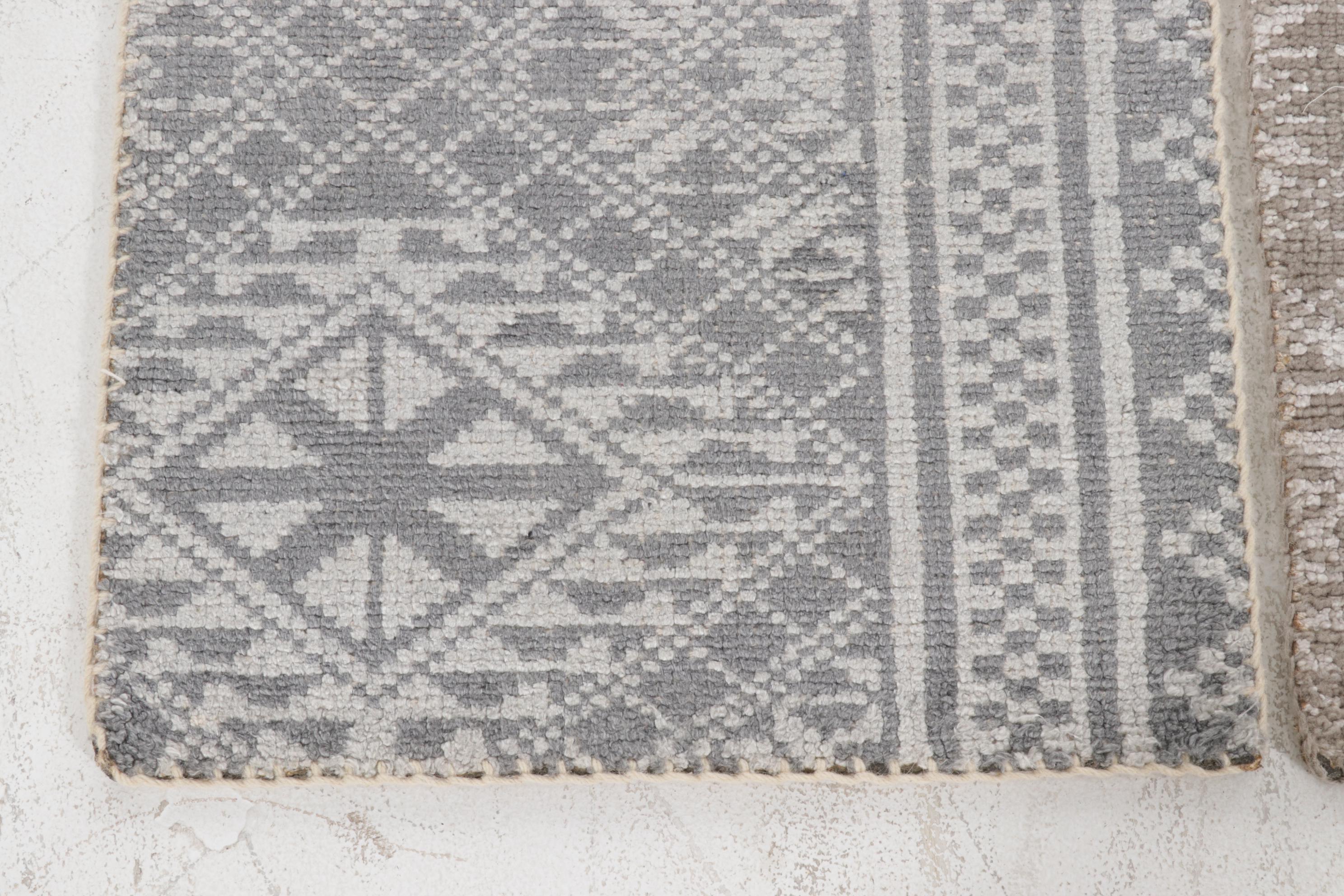 2' x 3' Hand-Knotted Indian Modern Style Rugs, 2010s