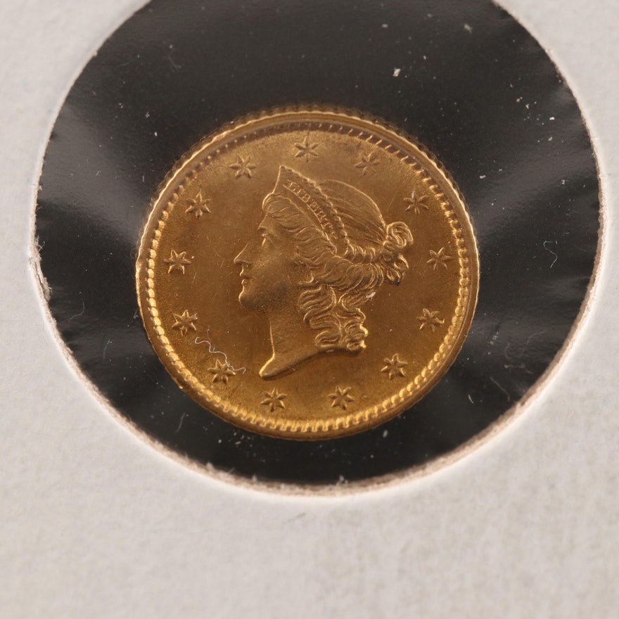 1853 Liberty Head Type I Gold Dollar