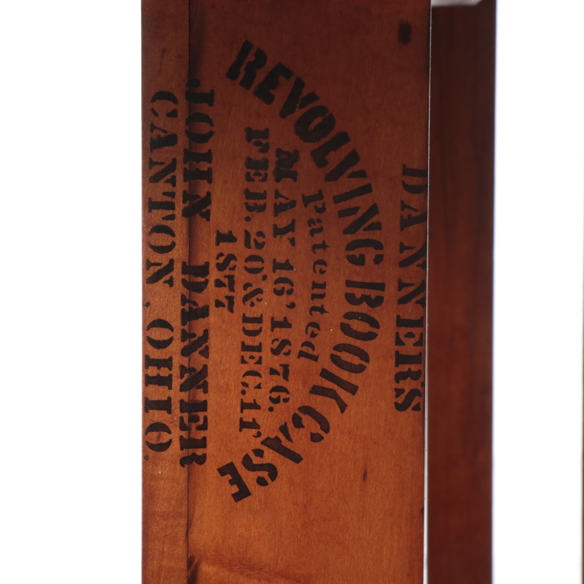 John Danner Cherrywood Four-Tier Revolving Bookcase, Late 19th Century