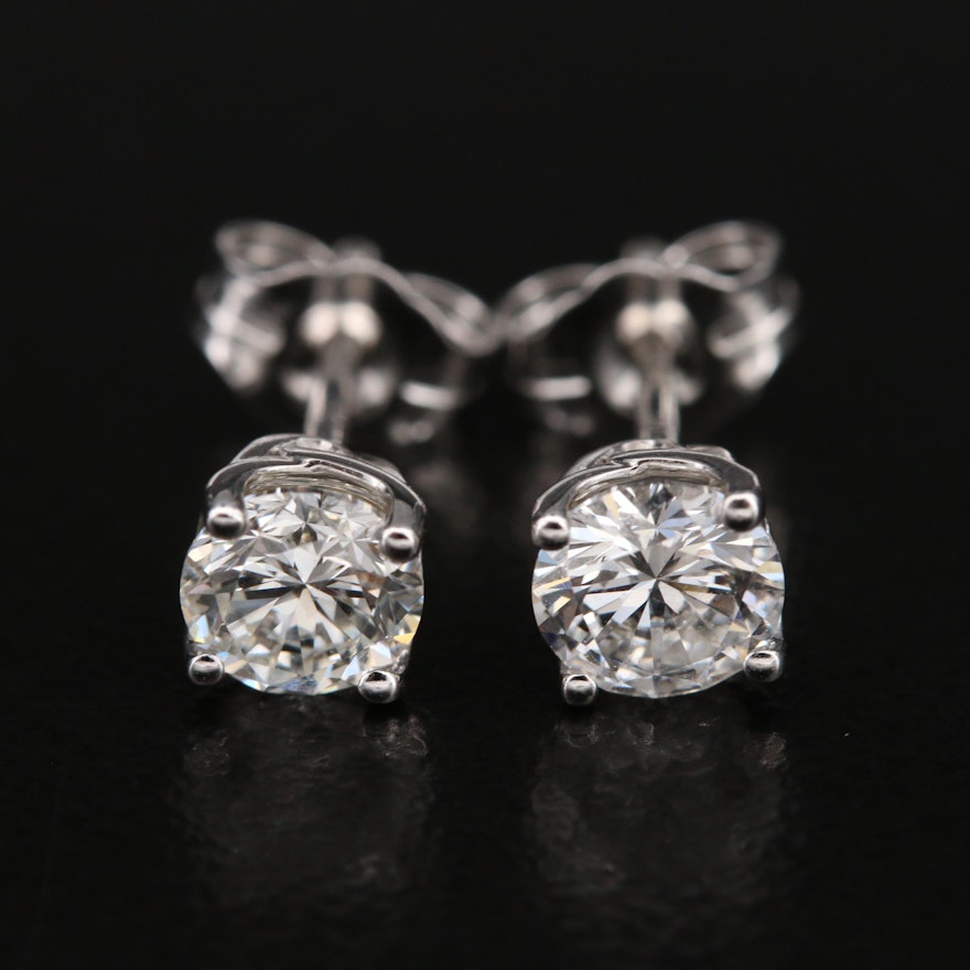 14K 1.02 CTW Diamond Stud Earrings