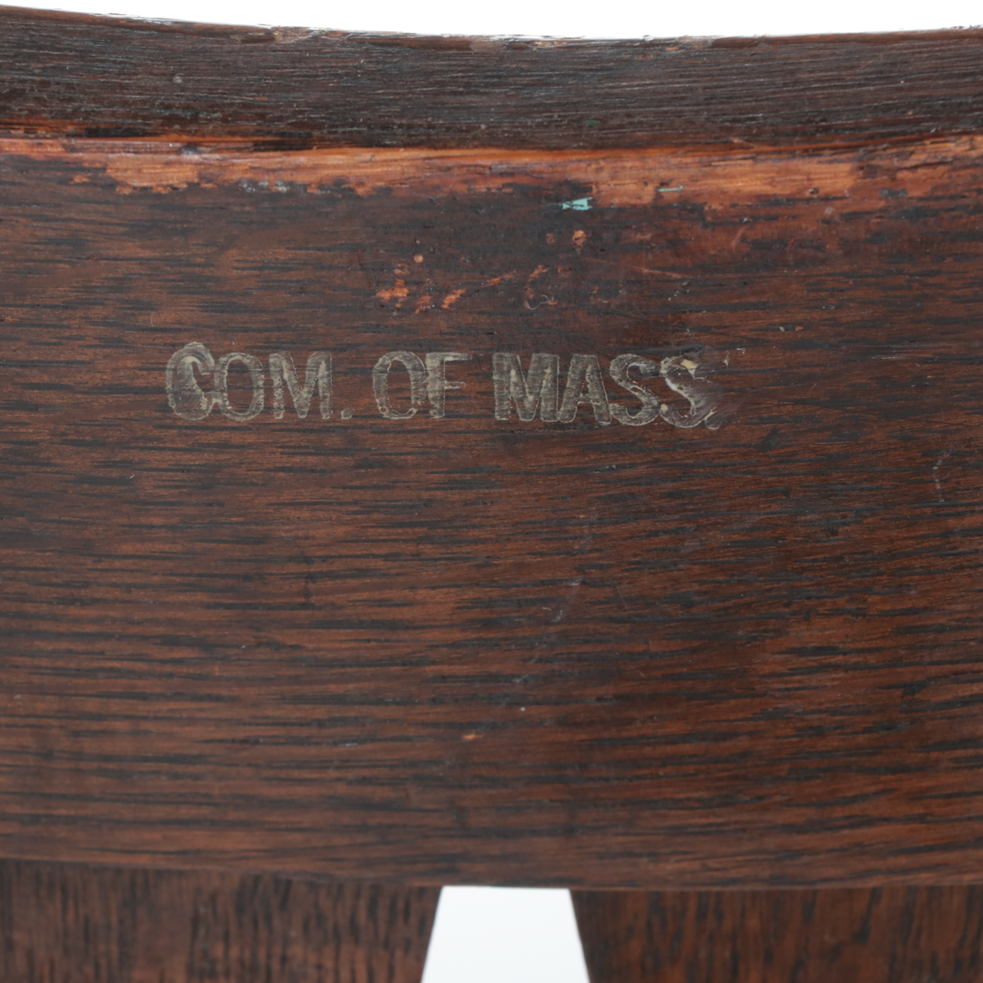 Four Paine Furniture Co. Arts and Crafts Quartersawn Oak Slat-Back Armchairs