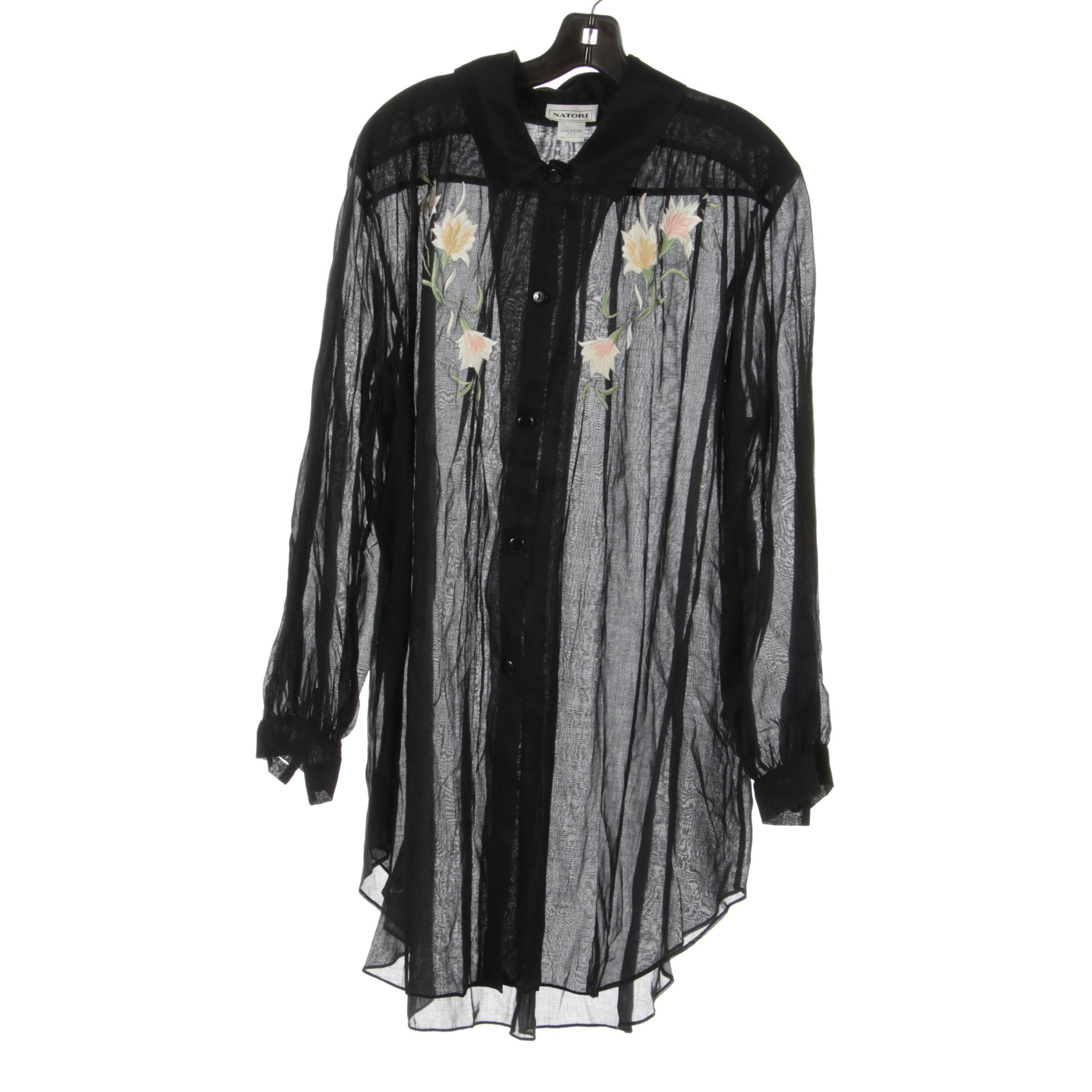 Natori Long Sleeve Sleepwear Including Embroidery