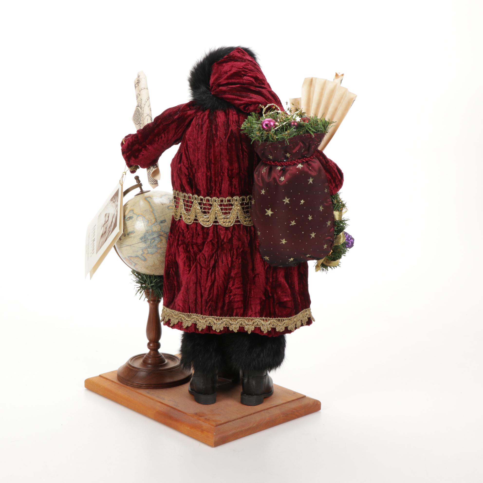 Lynn Haney Collection "Mapping Out A New Century" Santa Claus Figurine