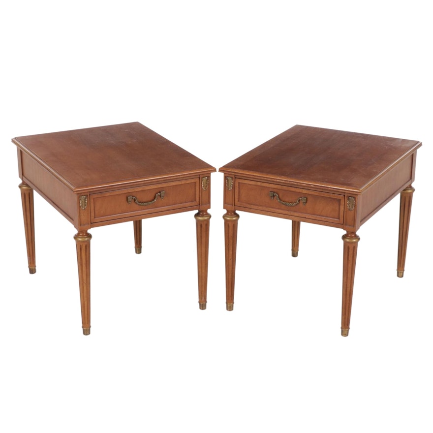 Pair of Henredon Neoclassical Style End Tables, Late 20th Century