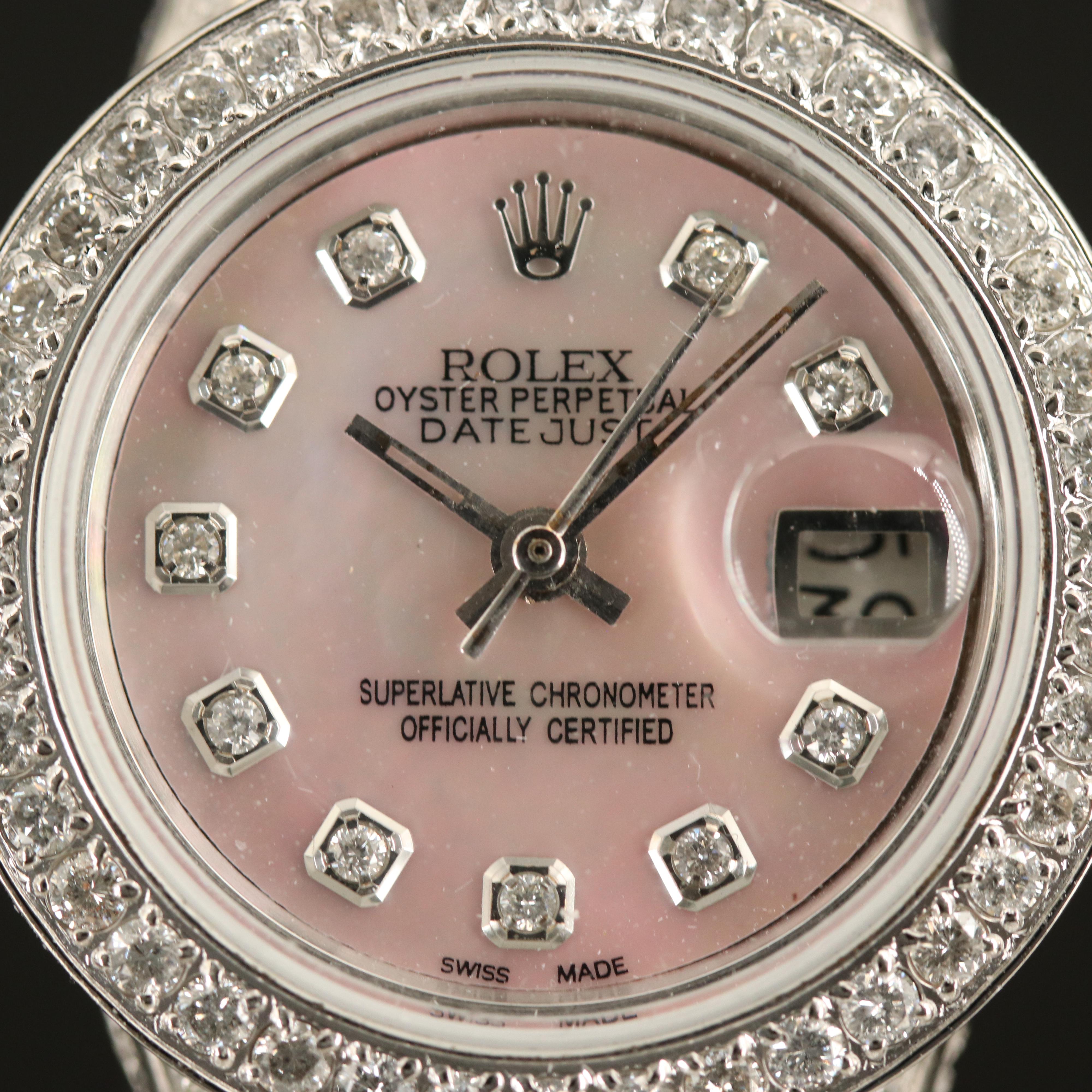 1970 Rolex Datejust 2.70 CTW Diamond Watch