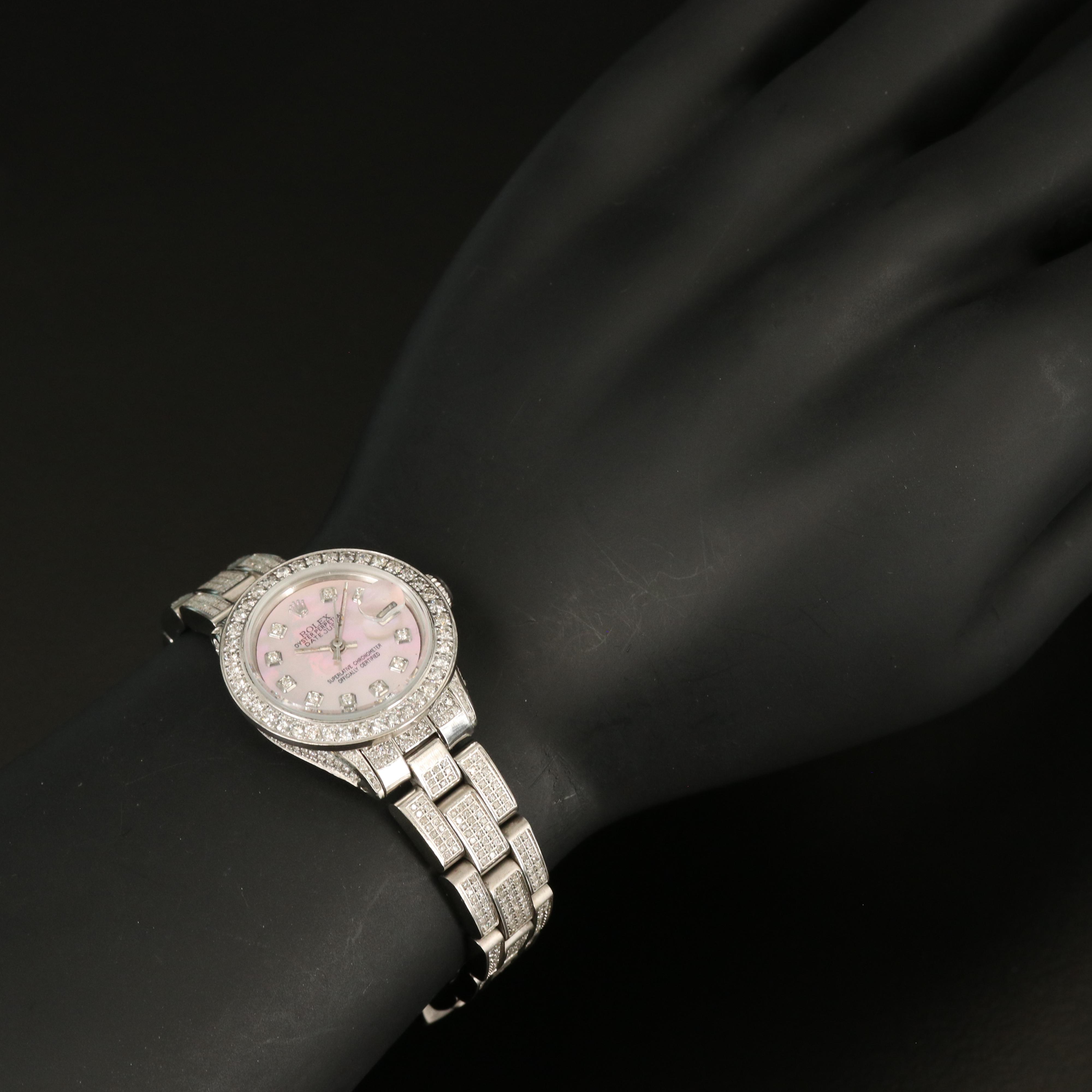 1970 Rolex Datejust 2.70 CTW Diamond Watch