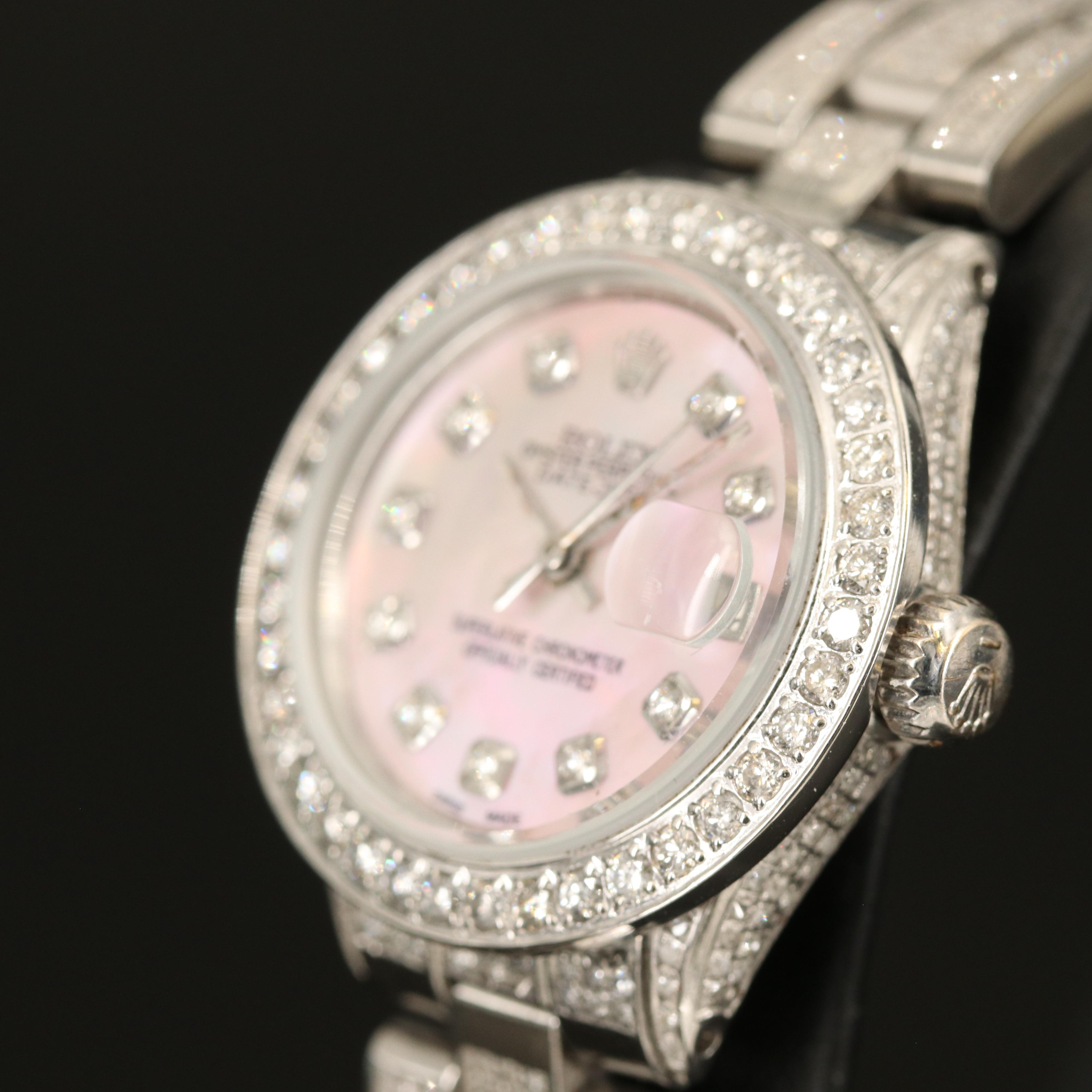 1970 Rolex Datejust 2.70 CTW Diamond Watch