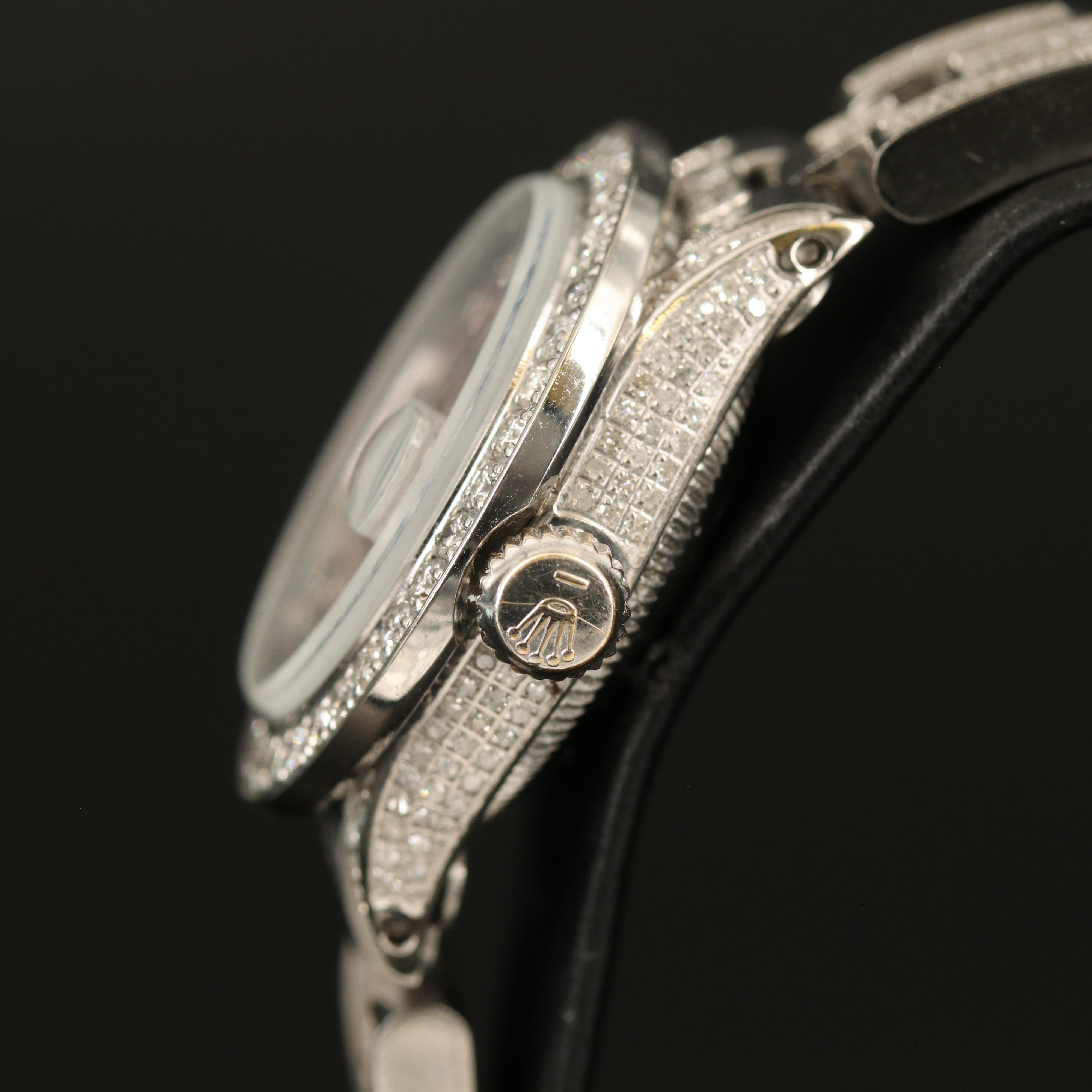 1970 Rolex Datejust 2.70 CTW Diamond Watch