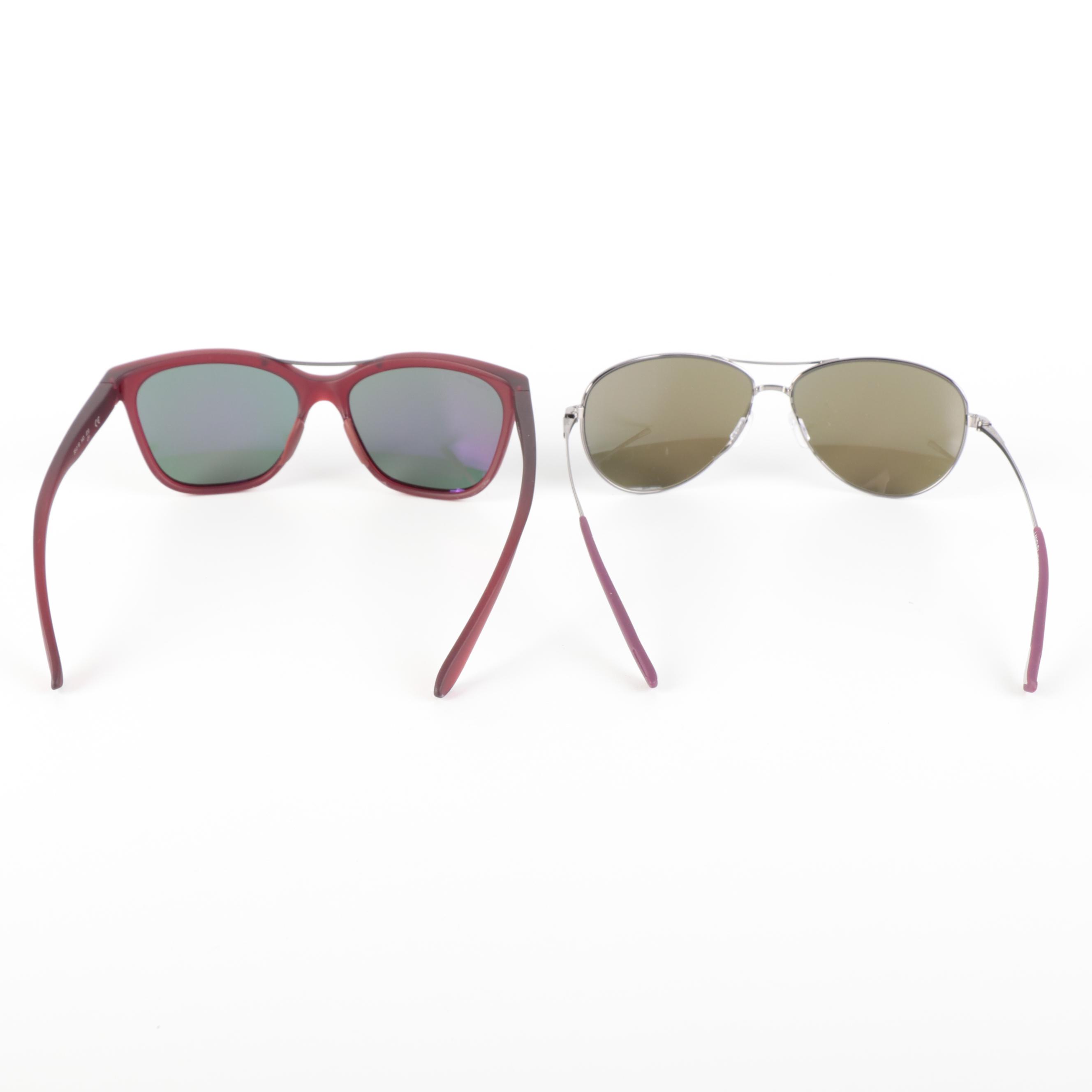 Smith Cavalier and Langley Browline Sunglasses with Mirrored Lenses