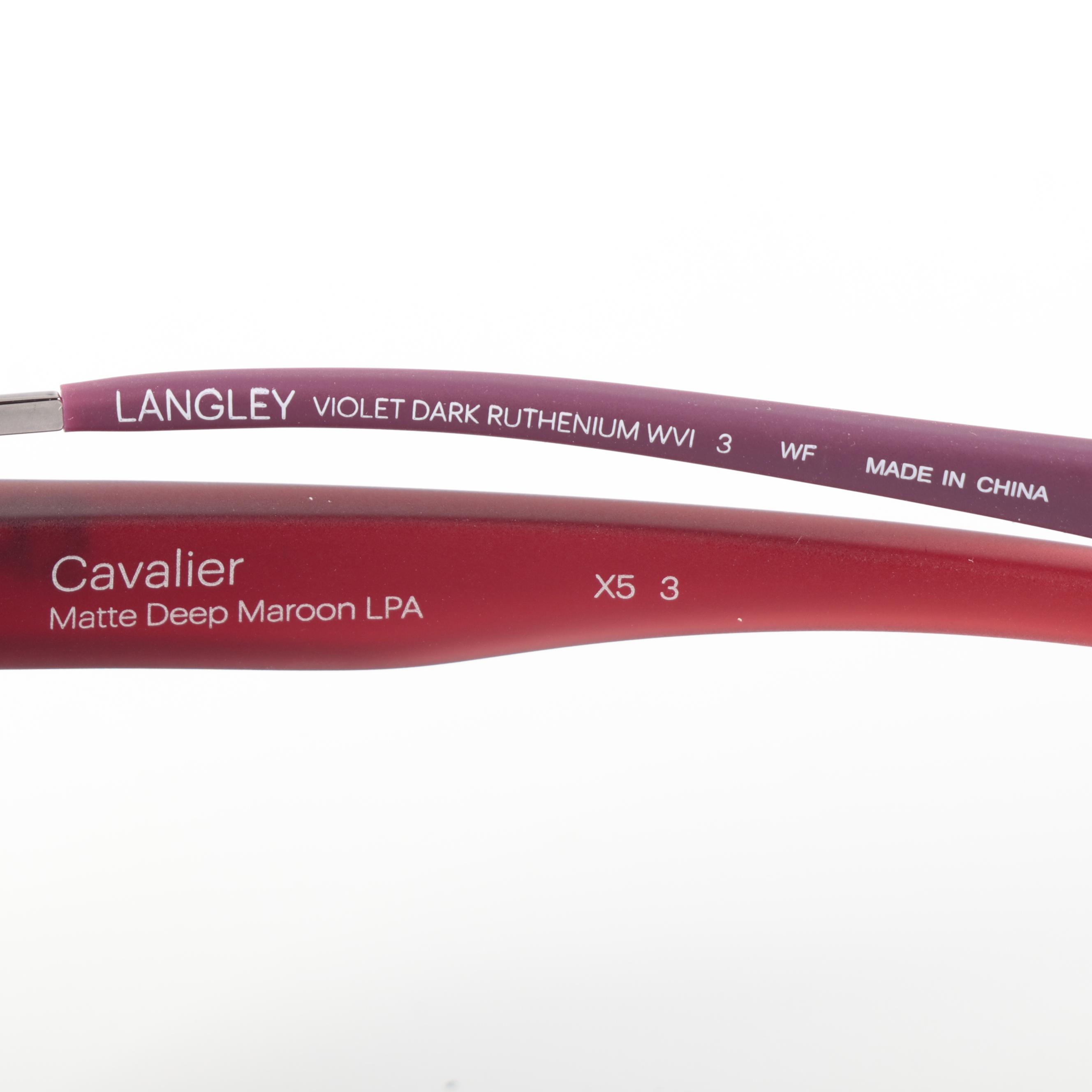 Smith Cavalier and Langley Browline Sunglasses with Mirrored Lenses