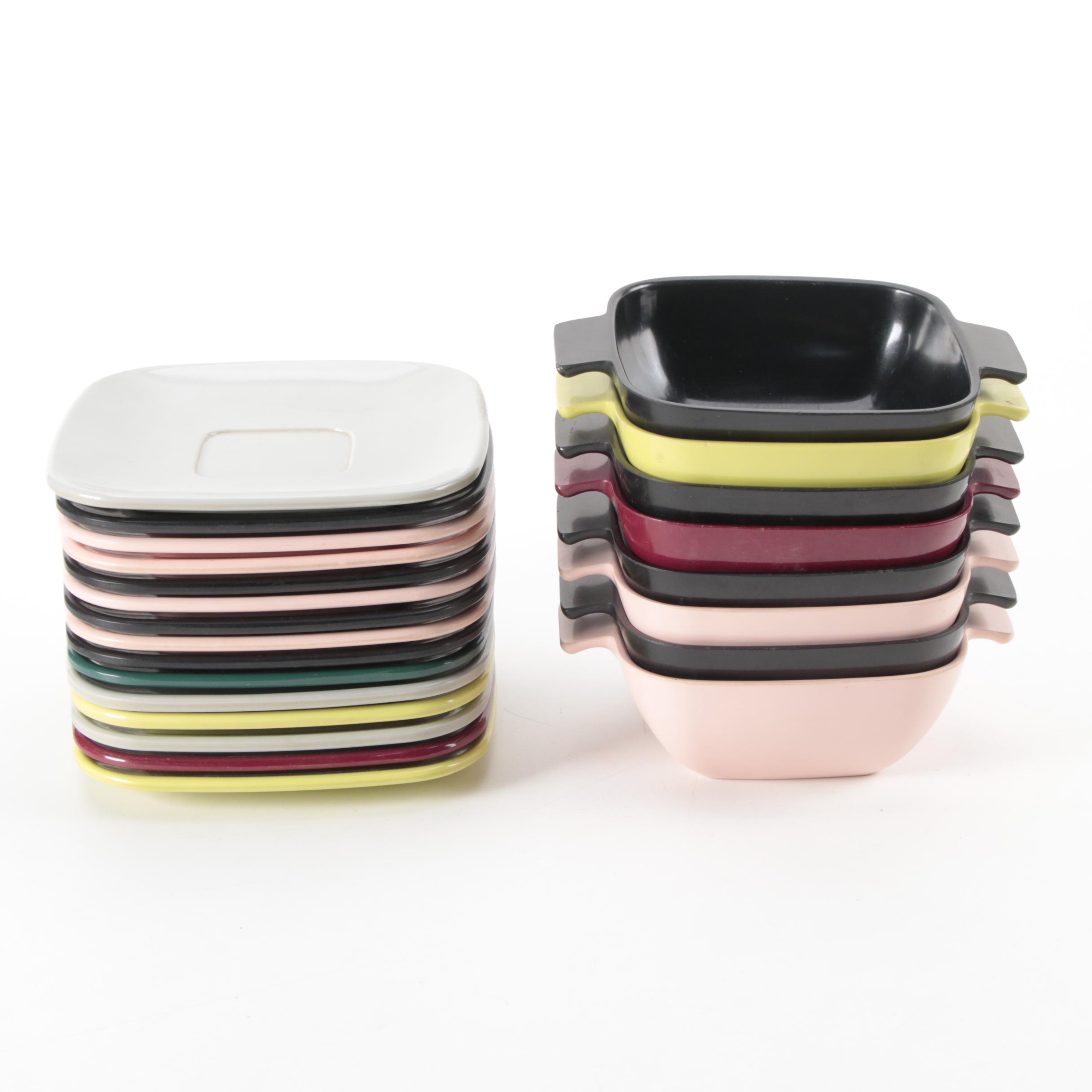 Arrowhead by Everware "Brookpark" Melamine Dinnerware, Mid-20th Century