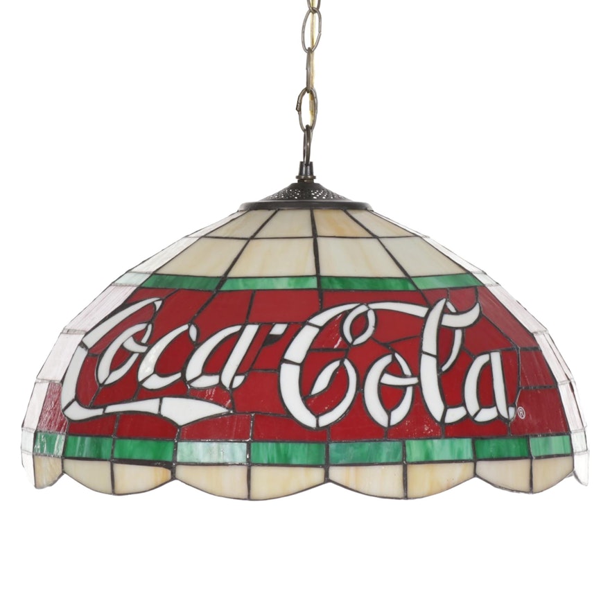 Coca-Cola Stained Glass Hanging Pendant Shade