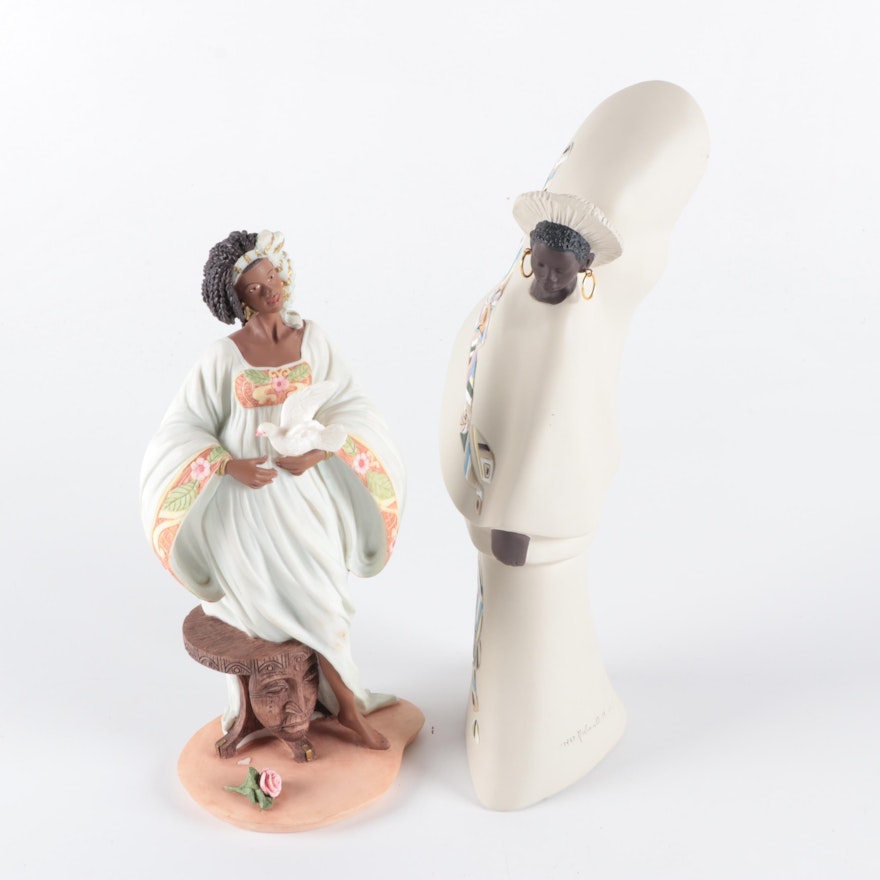 Norman A. Hughes "Dono" and "Peace" Figurines, Late 20th Century