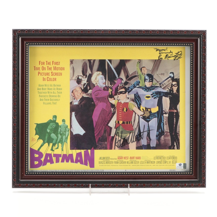 Adam West and Lee Meriwether Signed "Batman" Television Series Lobby Card, COA