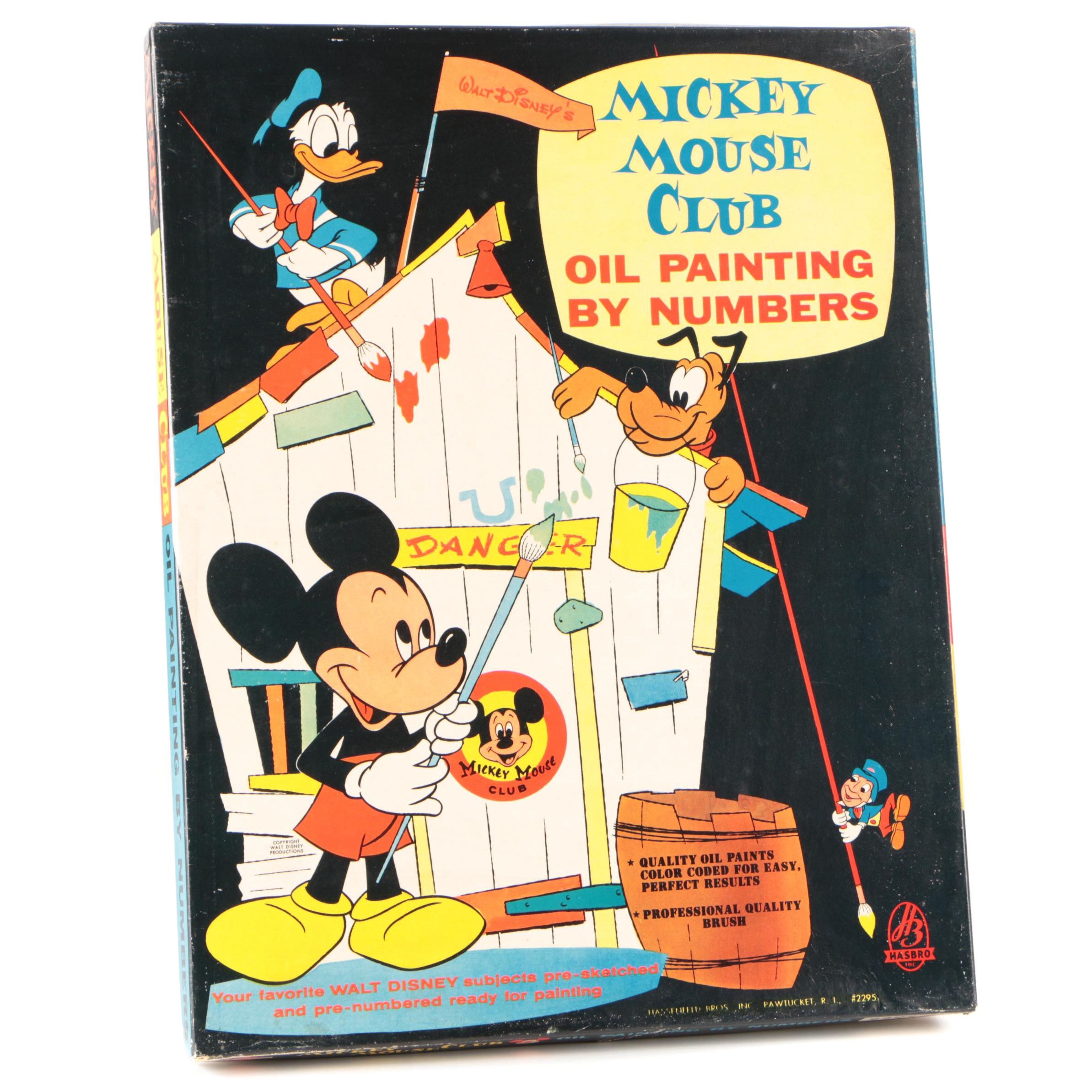 Mickey Mouse Club Oil Painting by Numbers Kit, 1960s