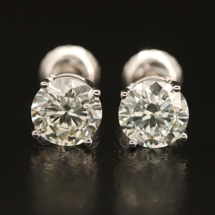 14K 1.76 CTW Diamond Stud Earrings