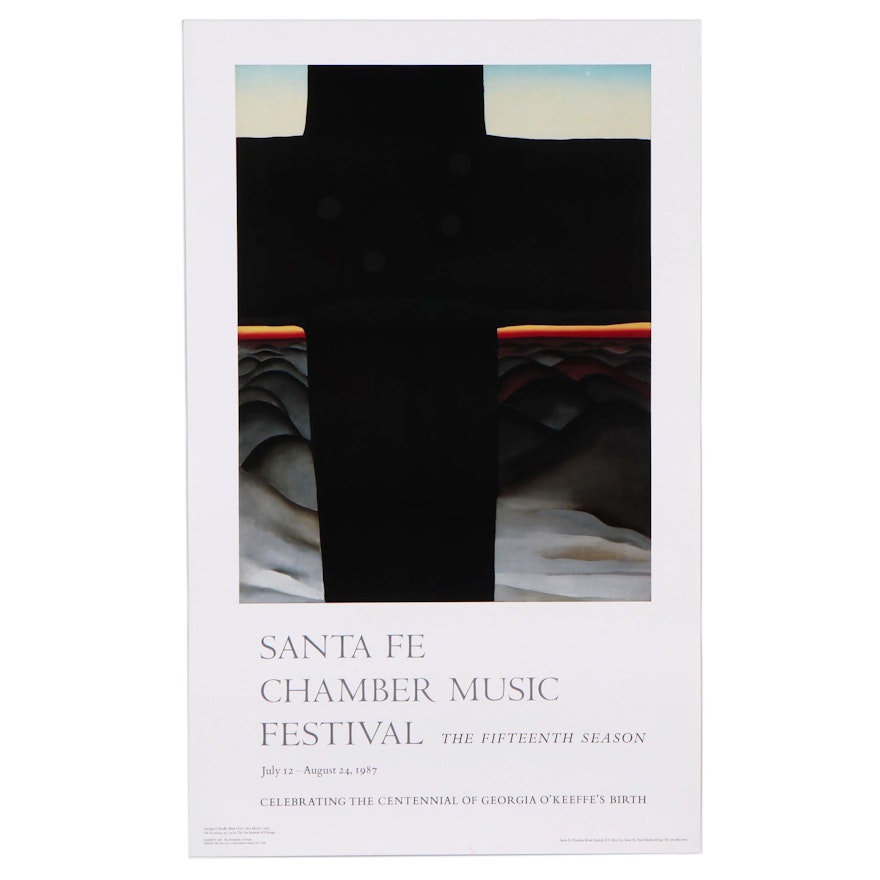 Offset Lithograph After Georgie O'Keeffe "Black Cross: New Mexico"