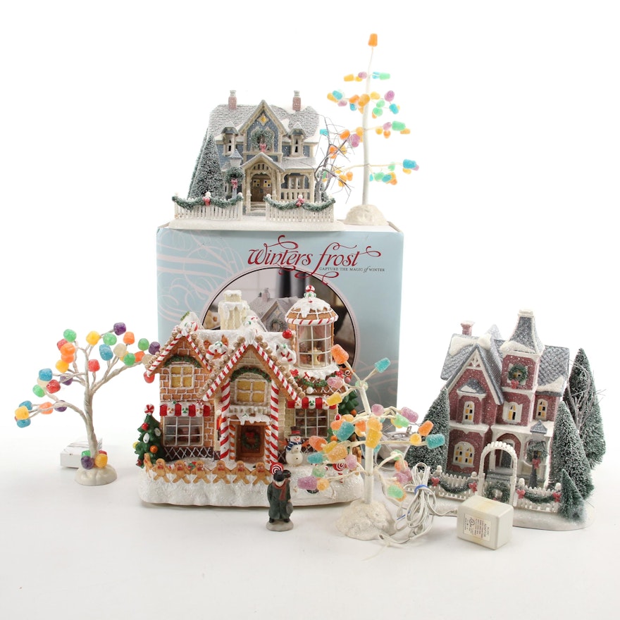 Department 56 Winters Frost Houses and Other Christmas Village Accessories