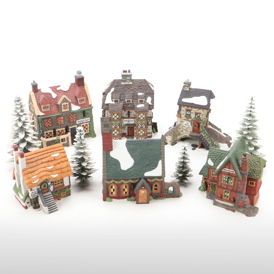 Department 56 "Dickens' Village Series" and Other Light-Up Table Decor