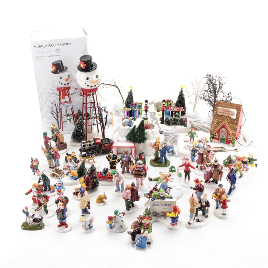Department 56 "Snow Village" Characters and Accessories, Late 20th Century