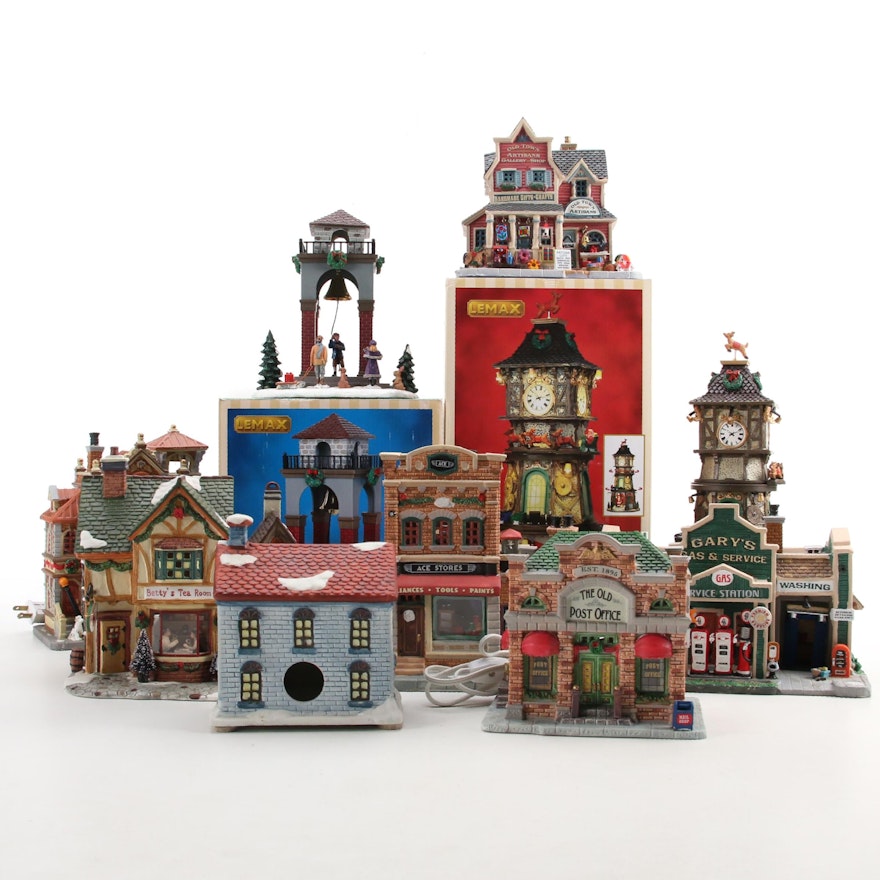 Lemax Ceramic Christmas Village Houses, Contemporary