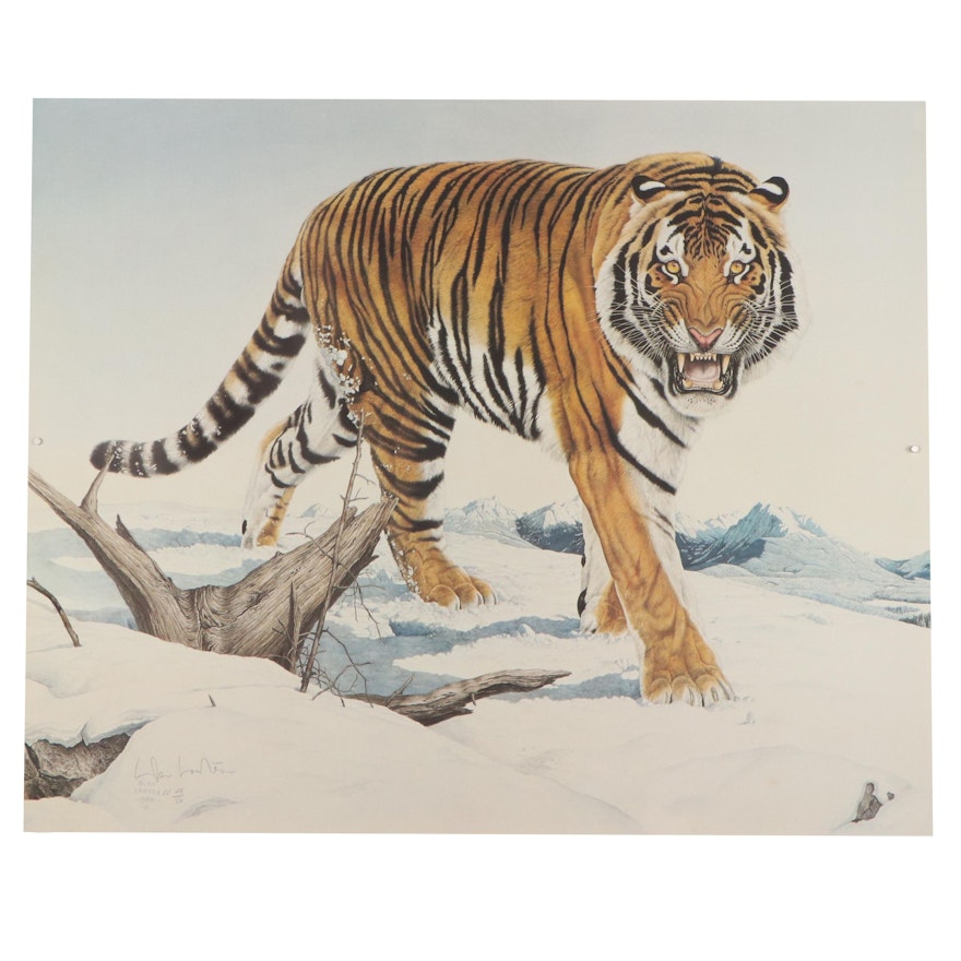 Glen Loates Offset Lithograph "Siberian Tiger"